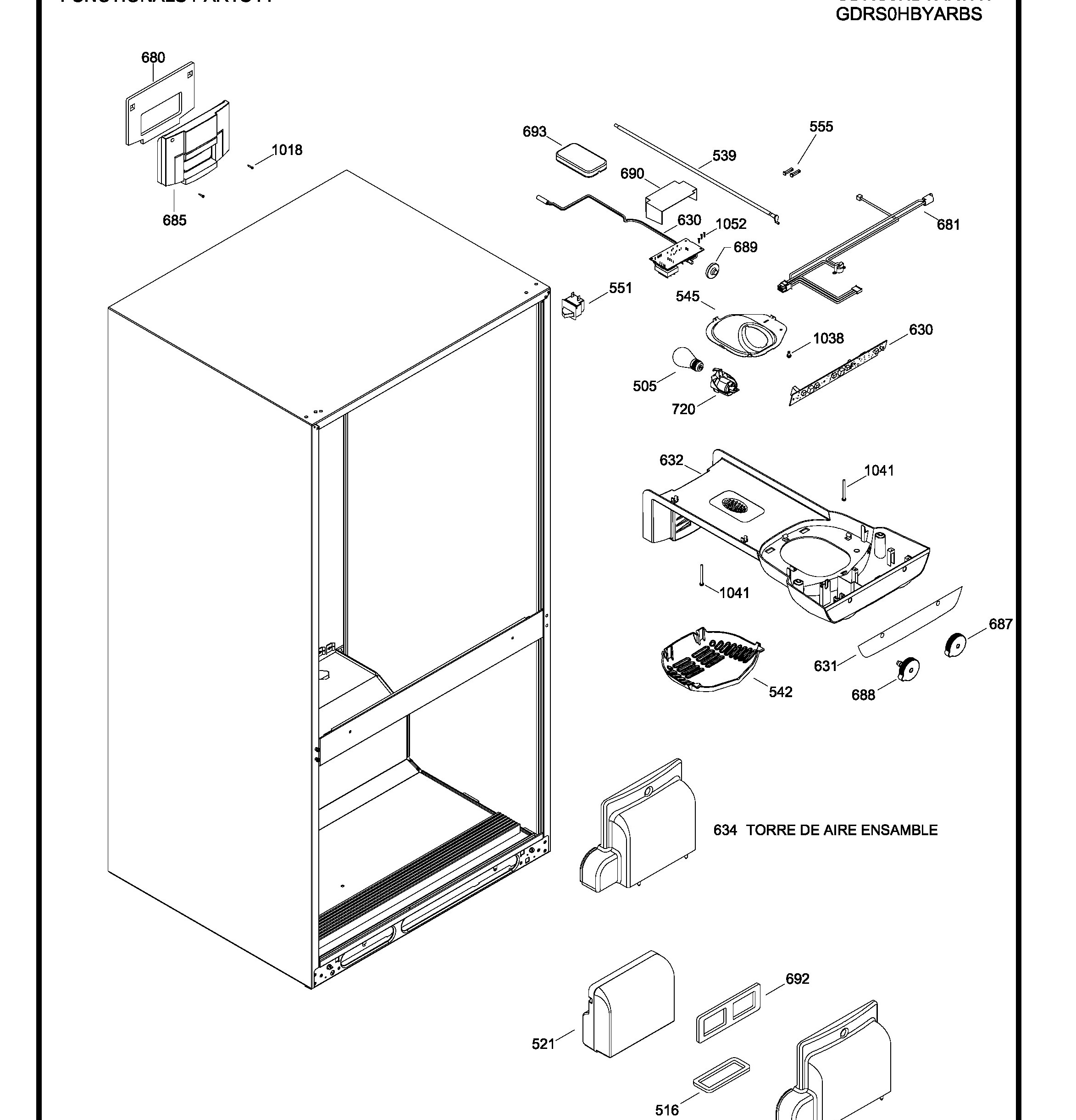 GDRC0HBYARBB Exploded View 5 appliance exploded-view parts diagram