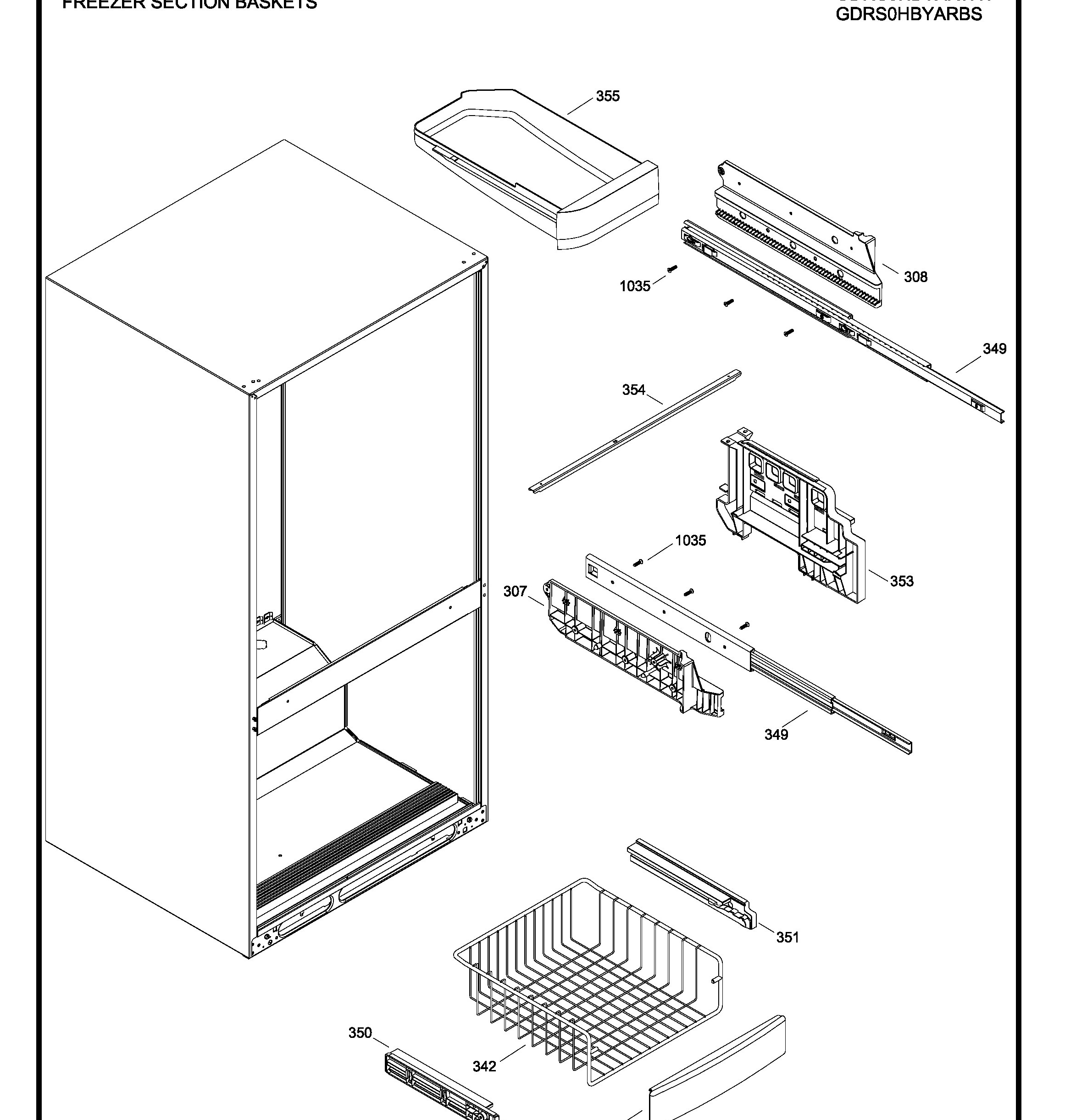 GDRC0HBYARBB Exploded View 4 appliance exploded-view parts diagram