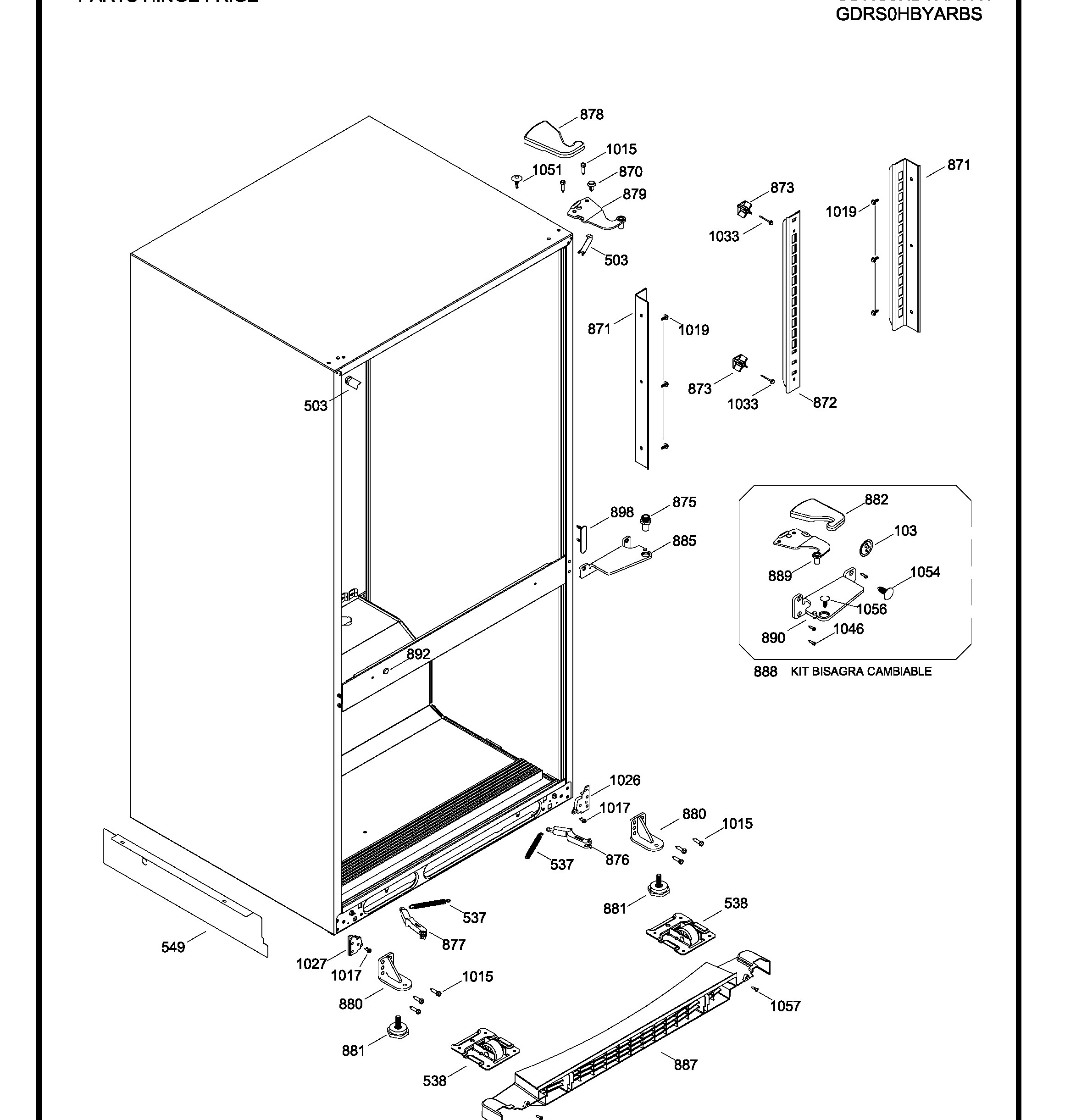 GDRC0HBYARBB Exploded View 7 appliance exploded-view parts diagram