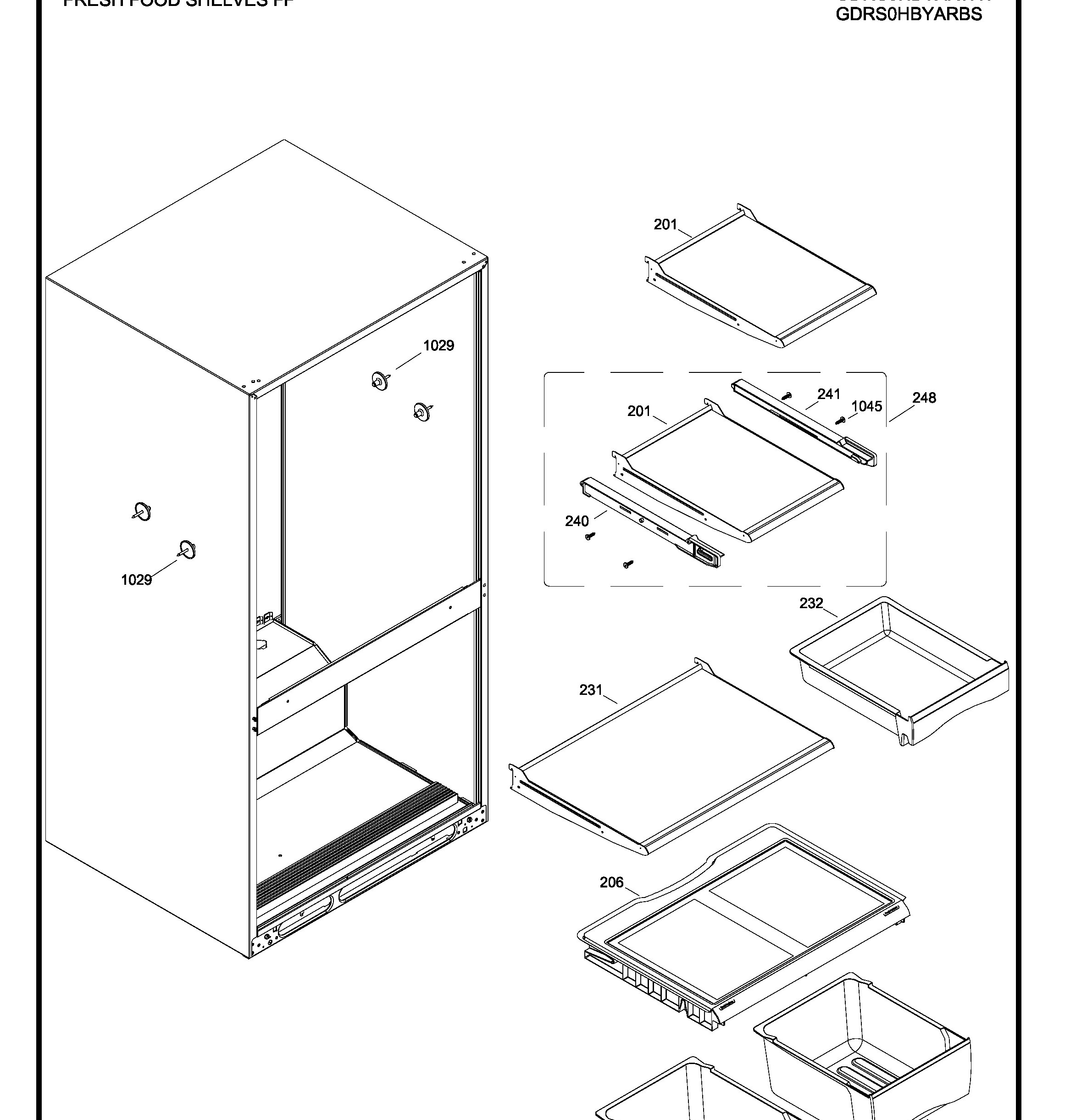 GDRC0HBYARBB Exploded View 3 appliance exploded-view parts diagram