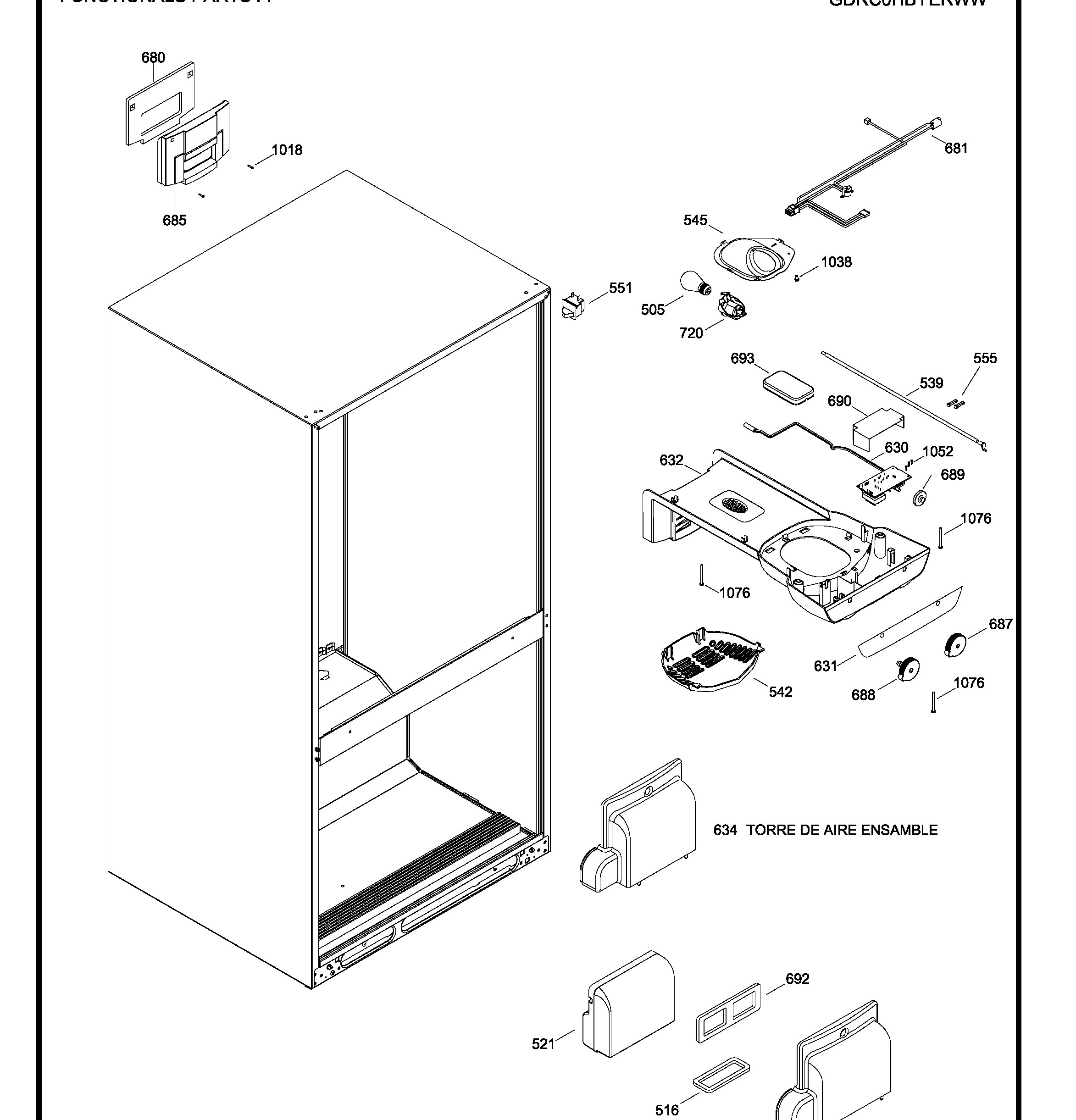 GDRC0HBYERWW Exploded View 5 appliance exploded-view parts diagram