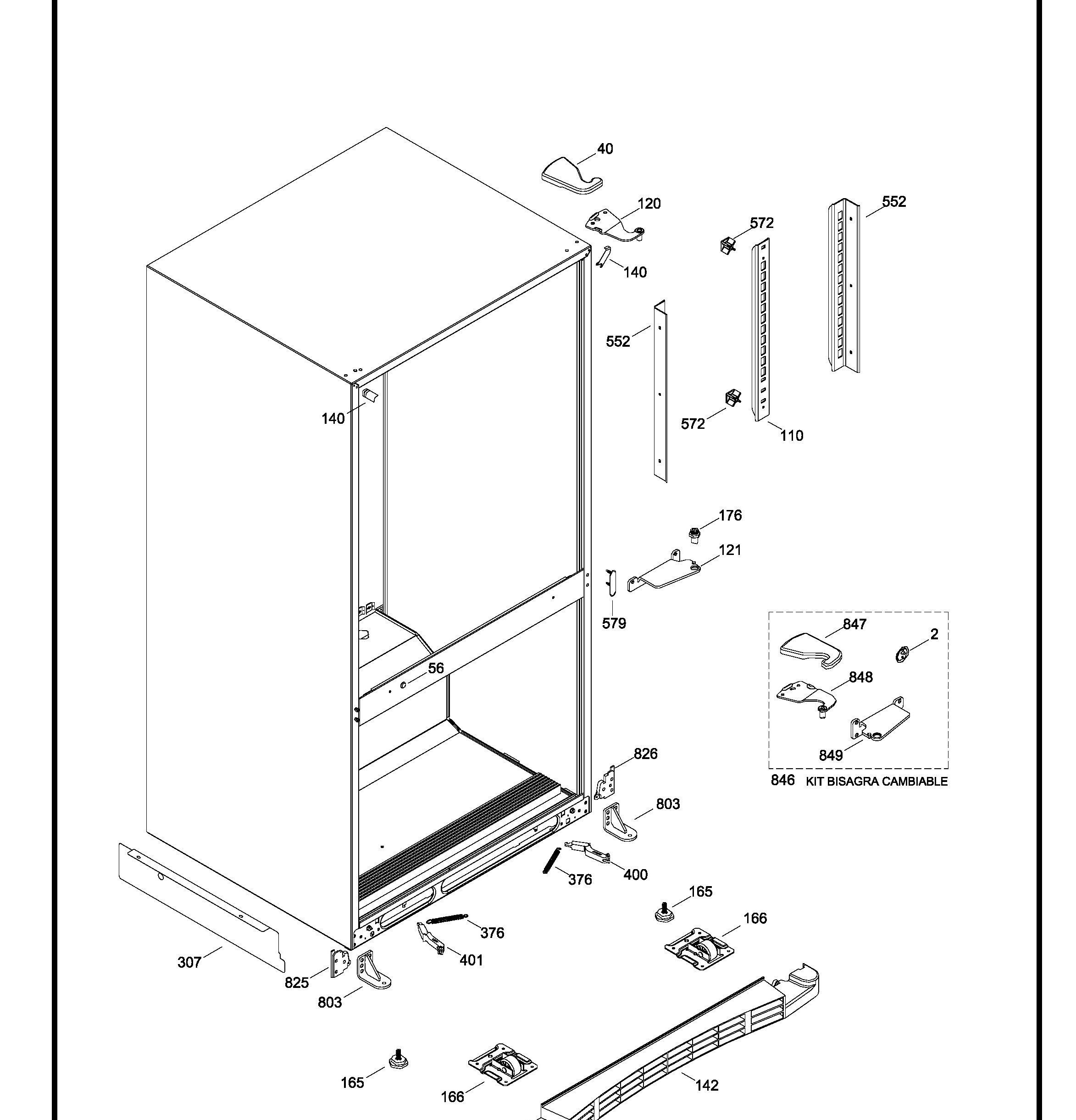 GDRL0KBXARBS Exploded View 7 appliance exploded-view parts diagram