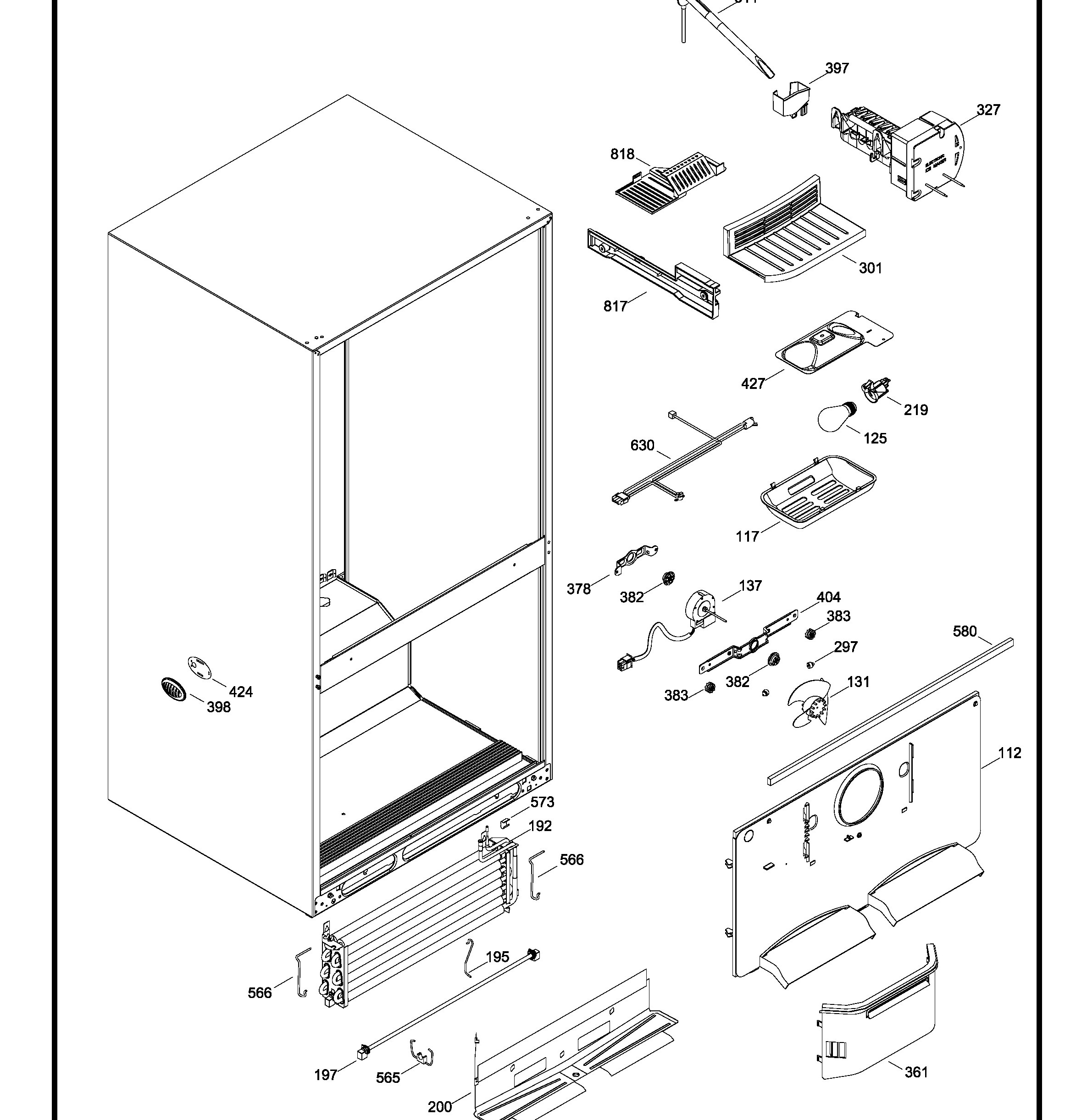 GDRL0KBXARBS Exploded View 6 appliance exploded-view parts diagram