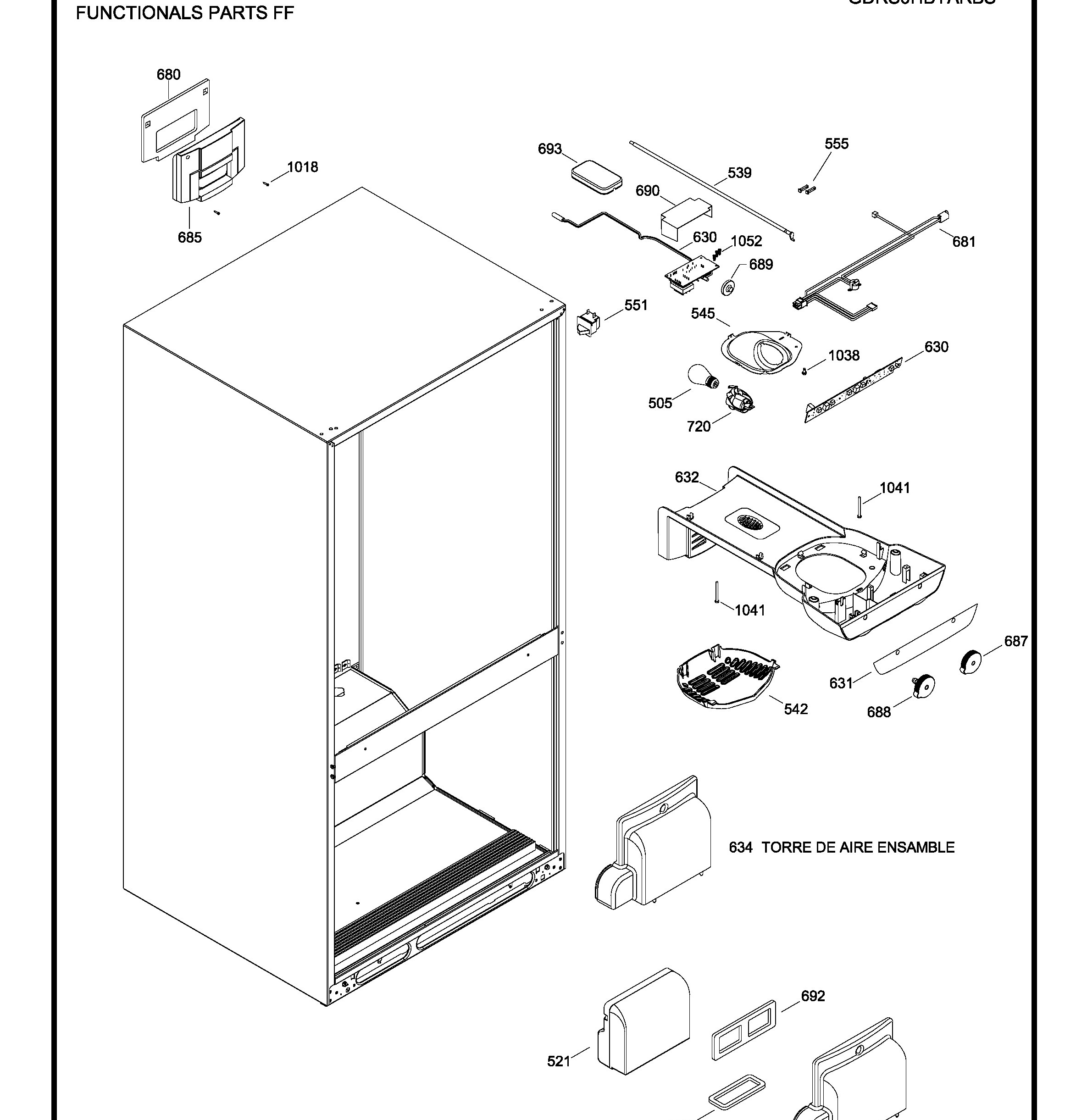 GDRS0HBYARBS Exploded View 5 appliance exploded-view parts diagram