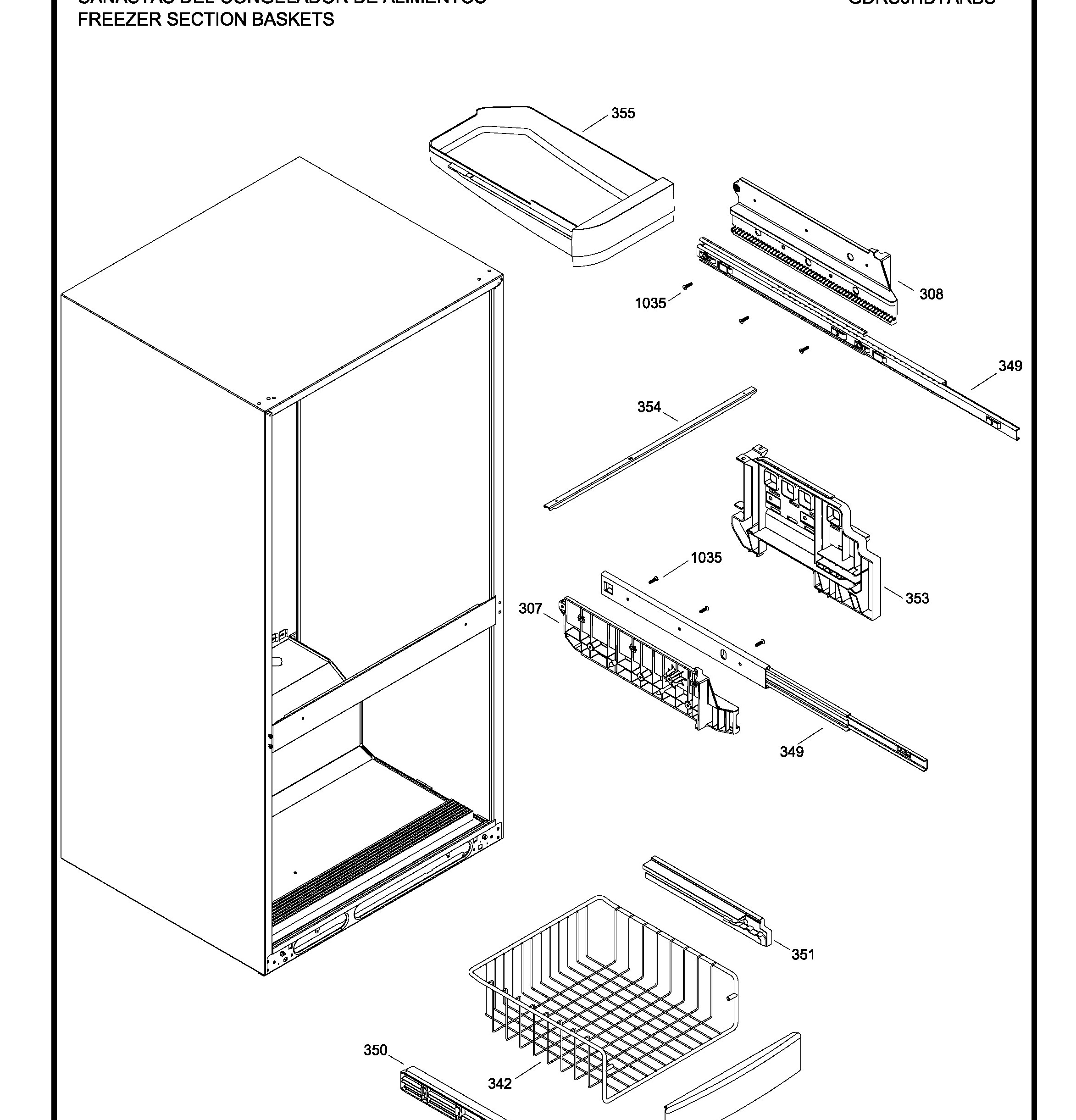 GDRS0HBYARBS Exploded View 4 appliance exploded-view parts diagram
