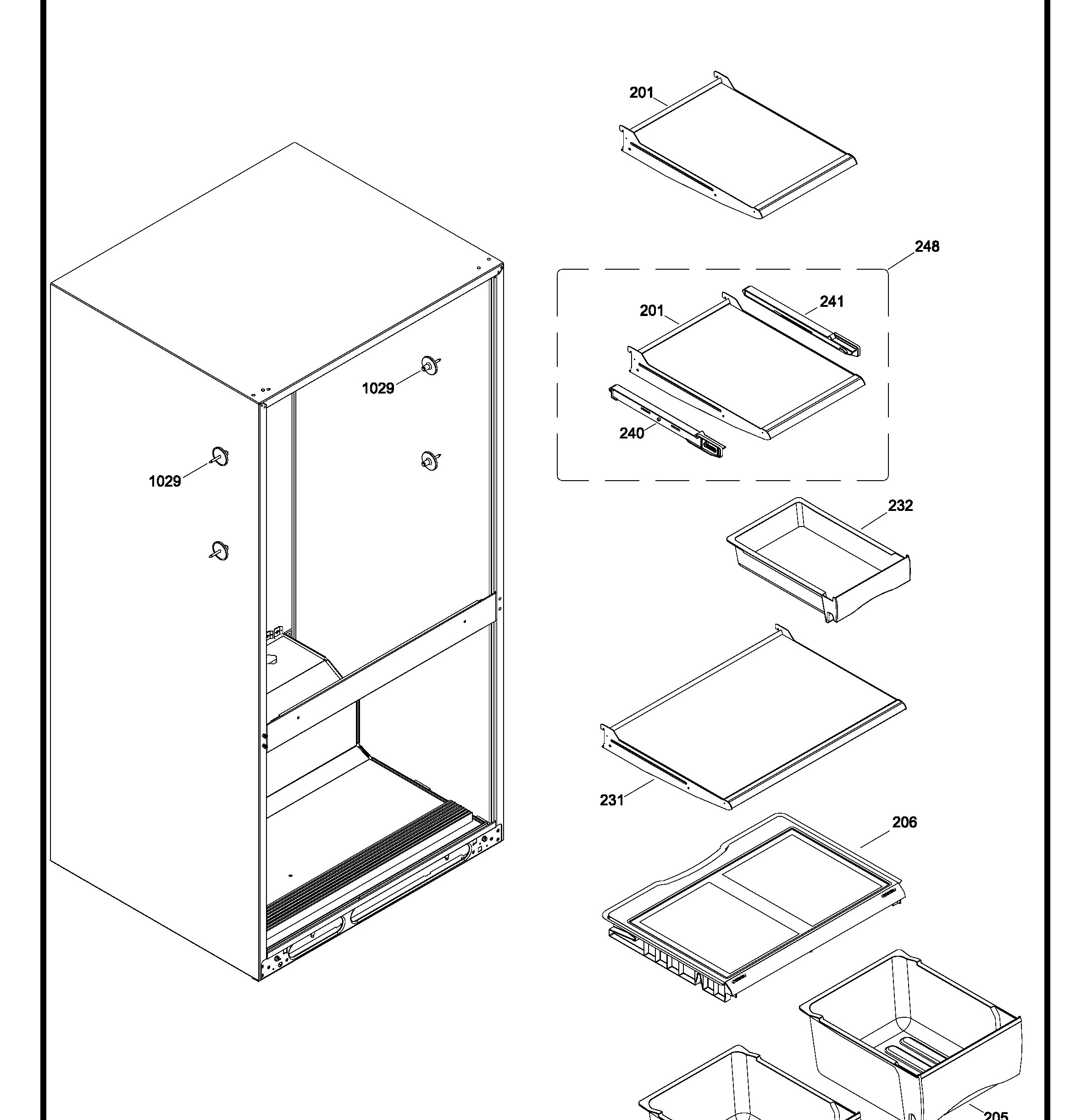 GDRS0HBYERBS Exploded View 3 appliance exploded-view parts diagram