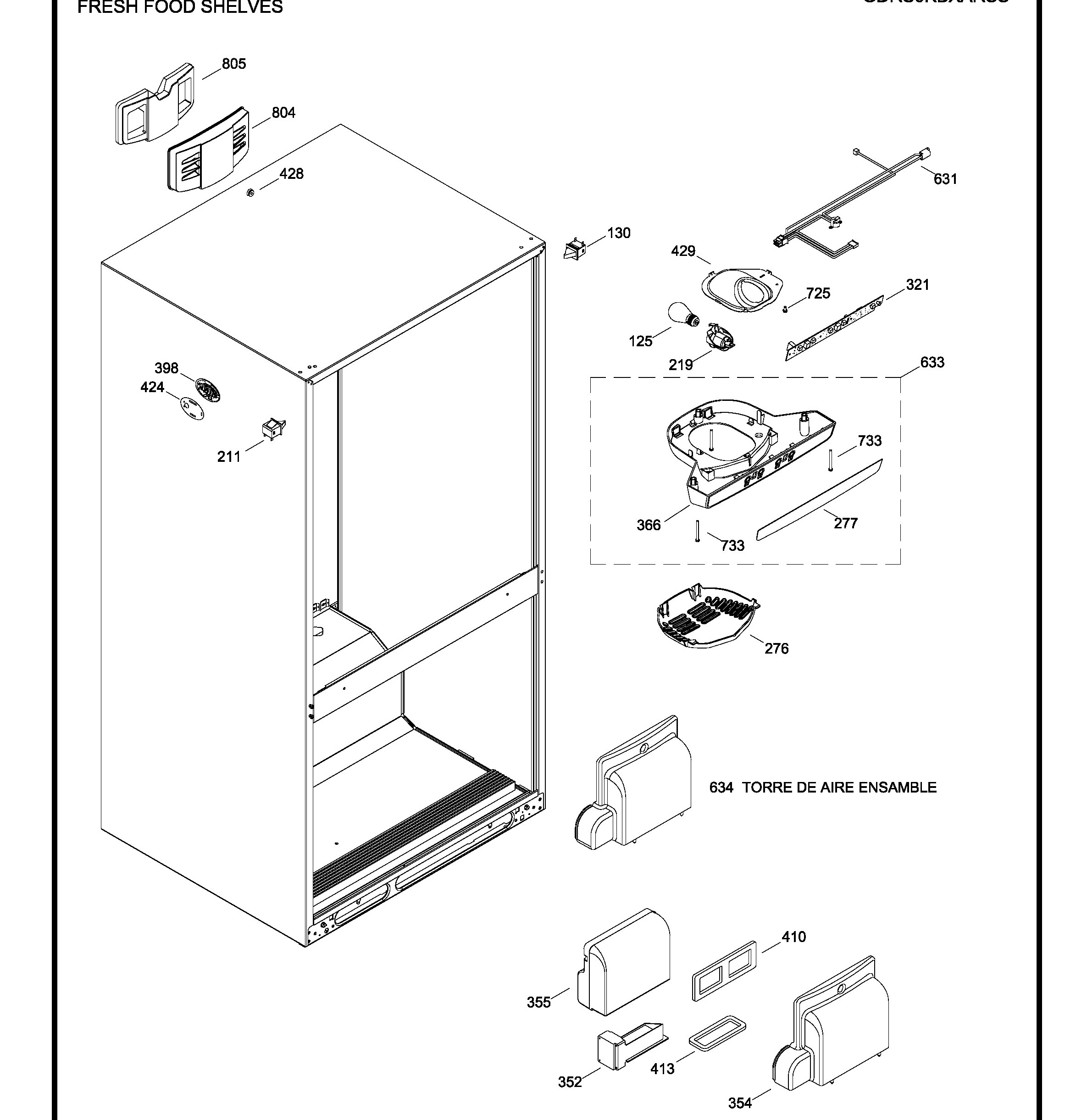 GDRS0KBXARSS Exploded View 5 appliance exploded-view parts diagram