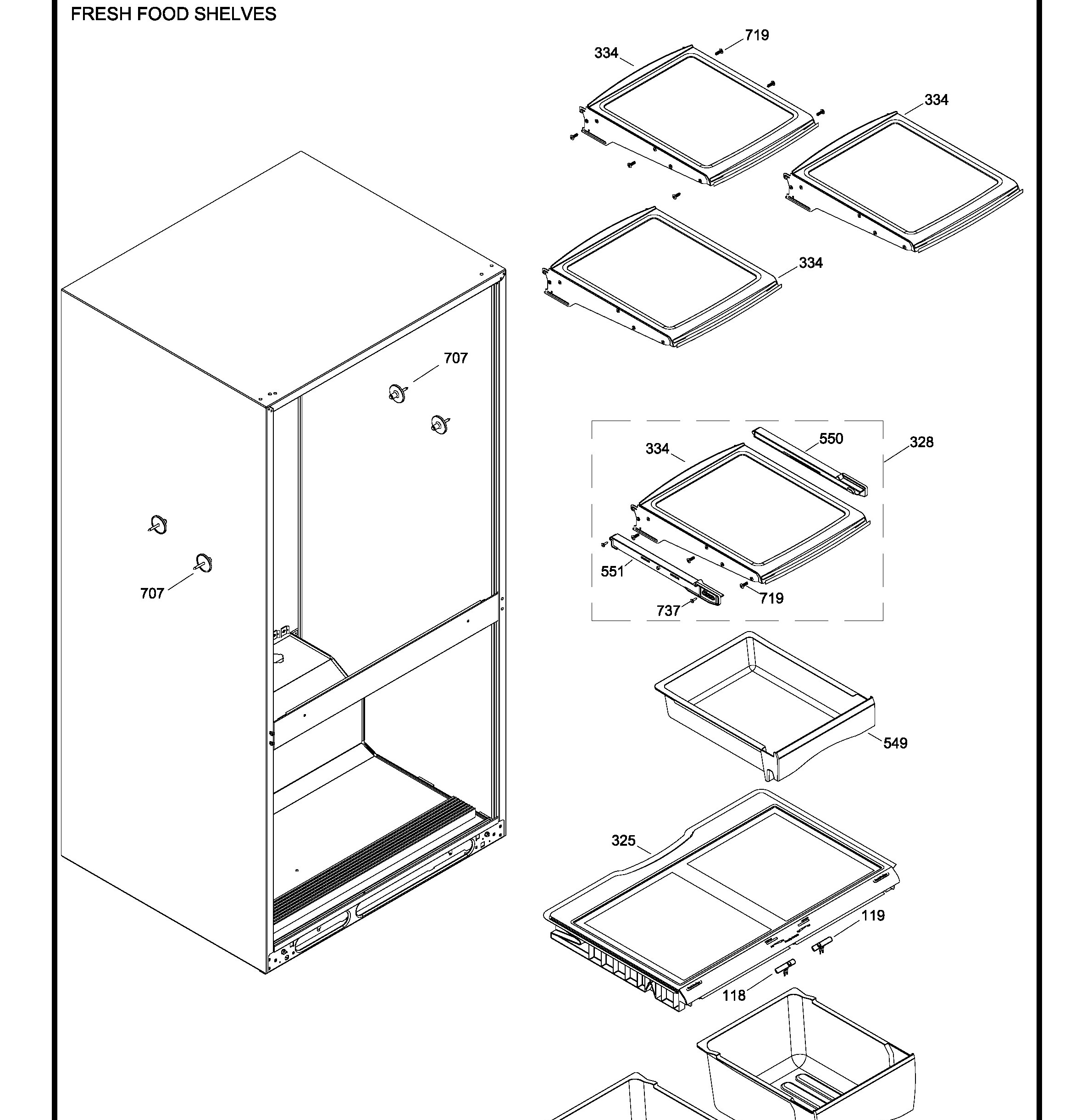 GDRS0KBXARSS Exploded View 3 appliance exploded-view parts diagram