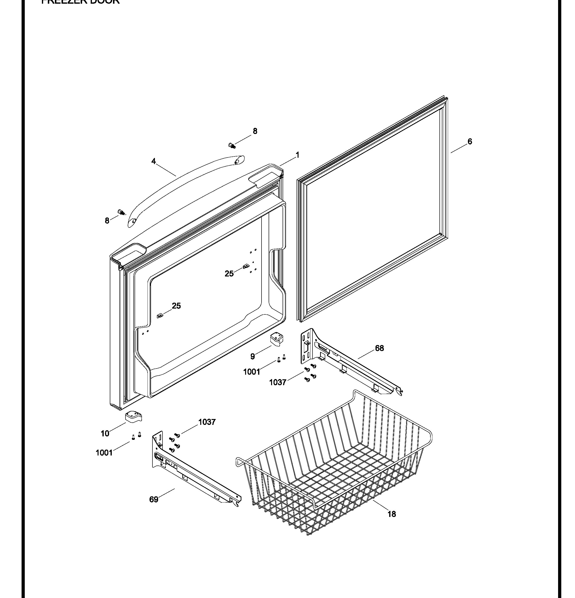 GDRS0KBXFRSS Exploded View 1 appliance exploded-view parts diagram