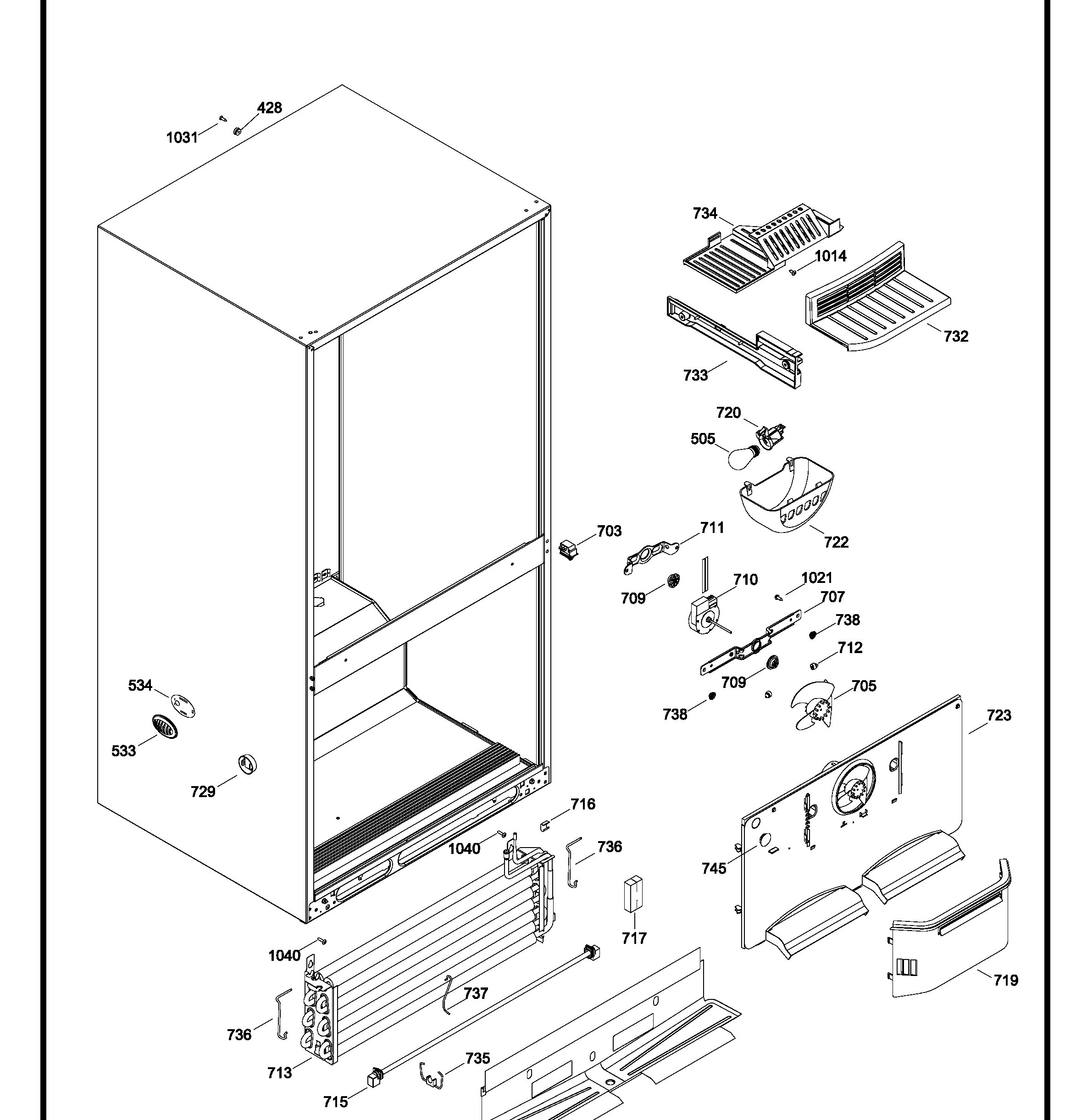 GDRS0KBXFRSS Exploded View 6 appliance exploded-view parts diagram