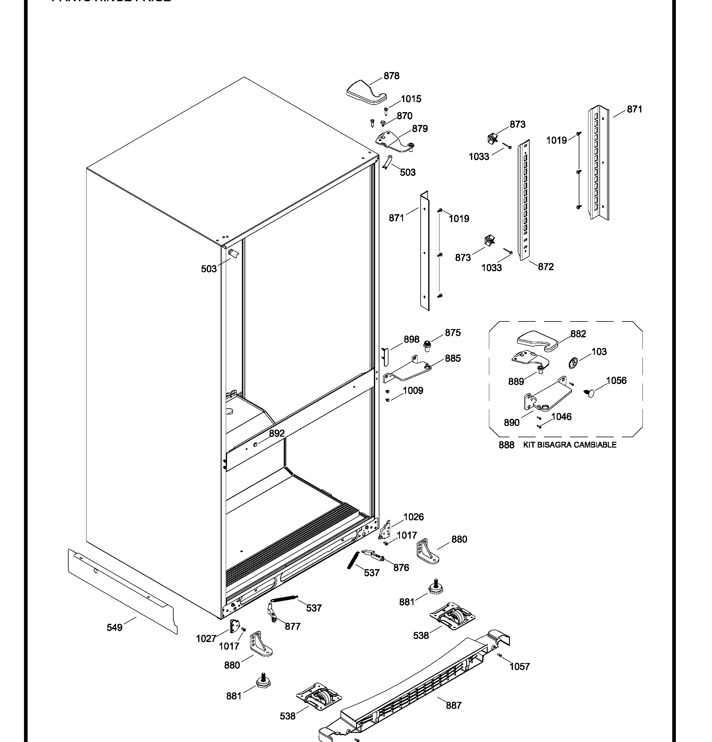 GDSC0KBXERWW Exploded View 7 appliance exploded-view parts diagram