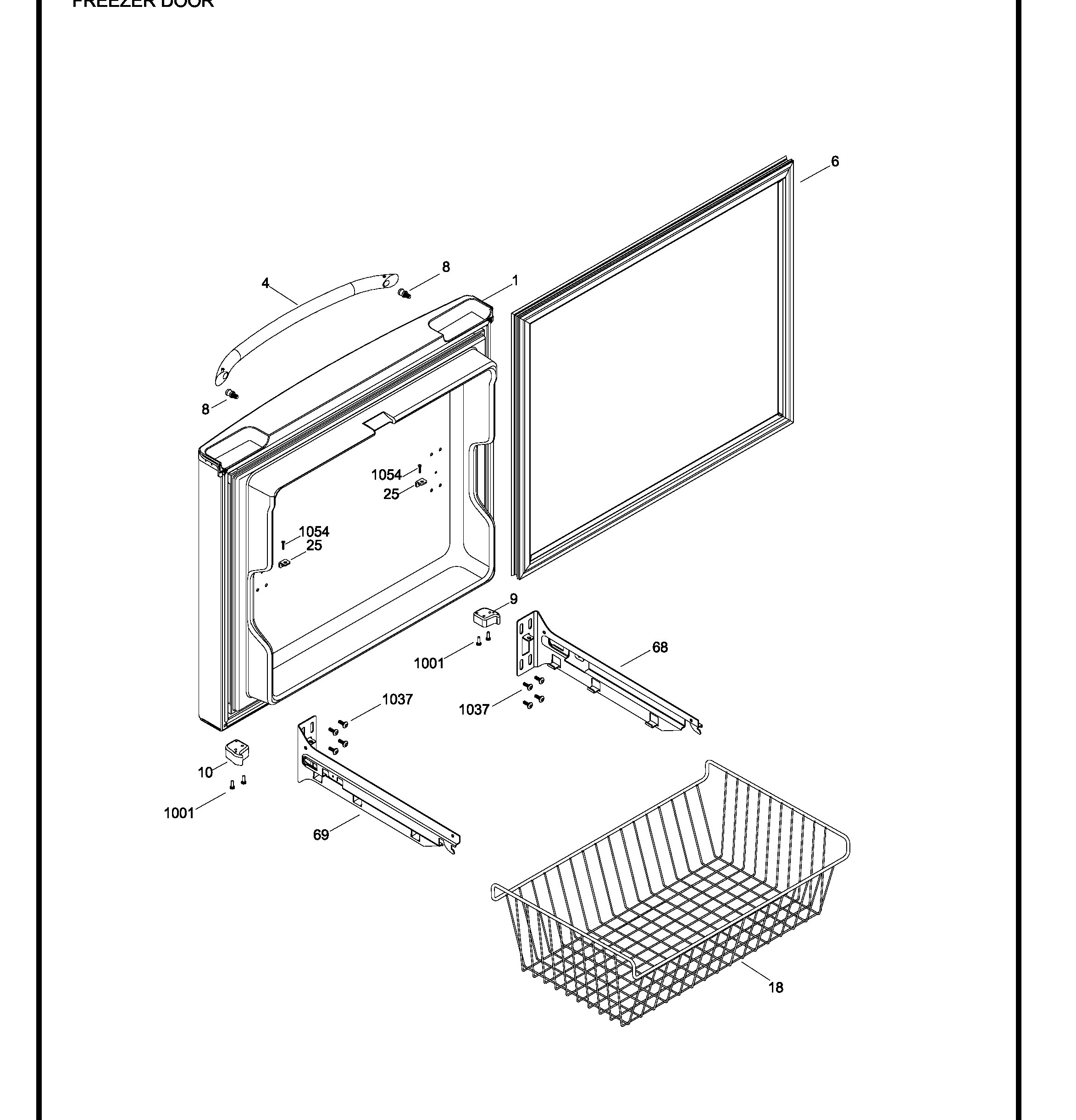 GDSC0KBXERWW Exploded View 1 appliance exploded-view parts diagram