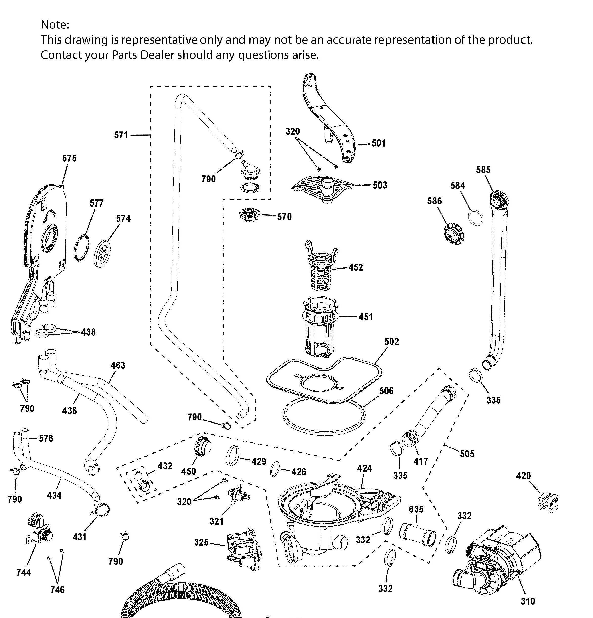 GDT225SGL2WW Exploded View 4 appliance exploded-view parts diagram