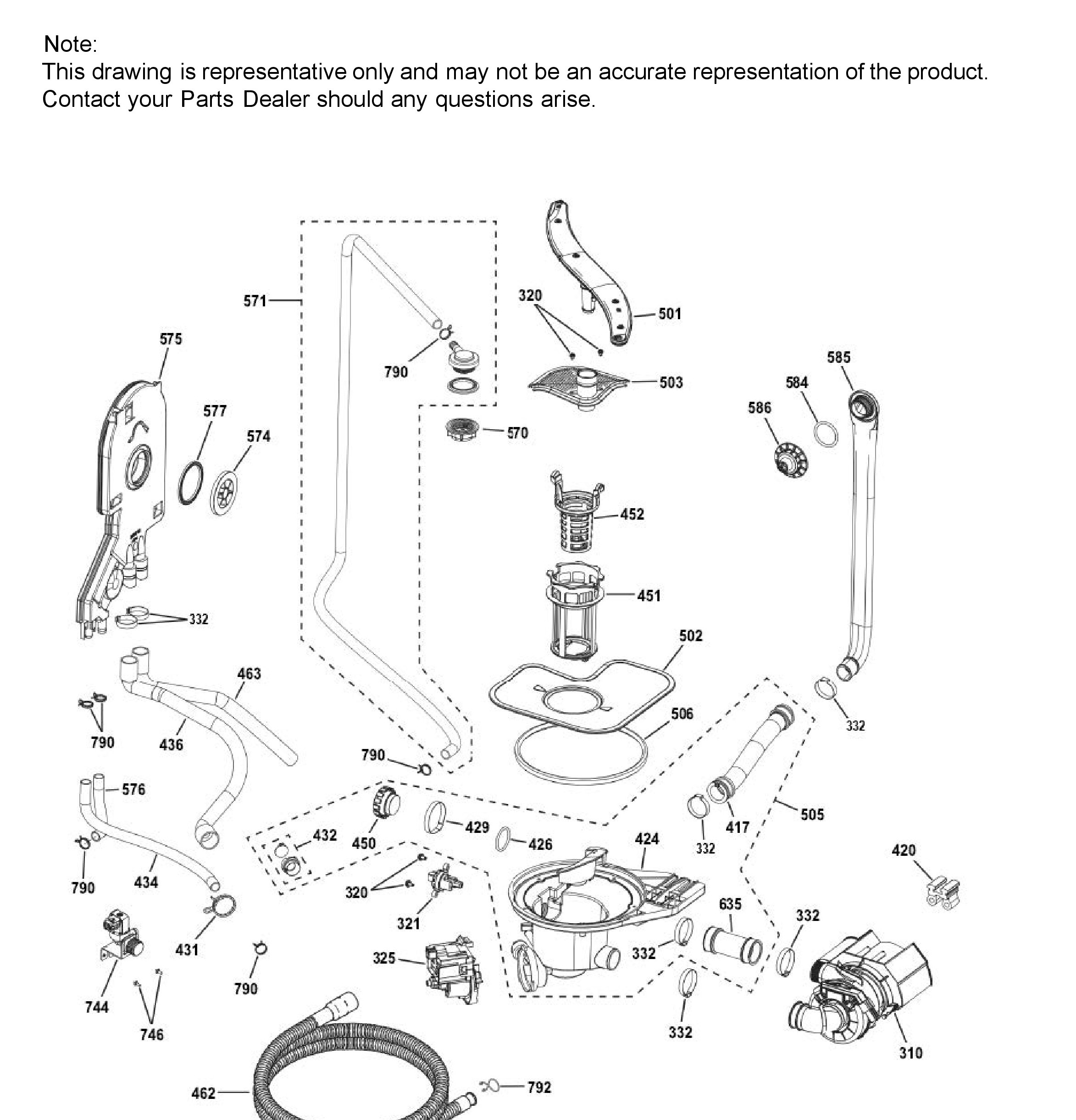 GDT225SSL2SS Exploded View 5 appliance exploded-view parts diagram