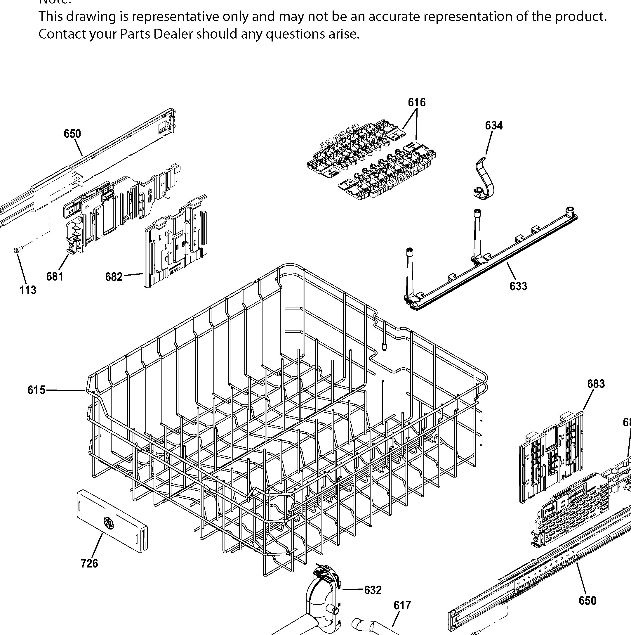 GDT655SSJ0SS Exploded View 3 appliance exploded-view parts diagram