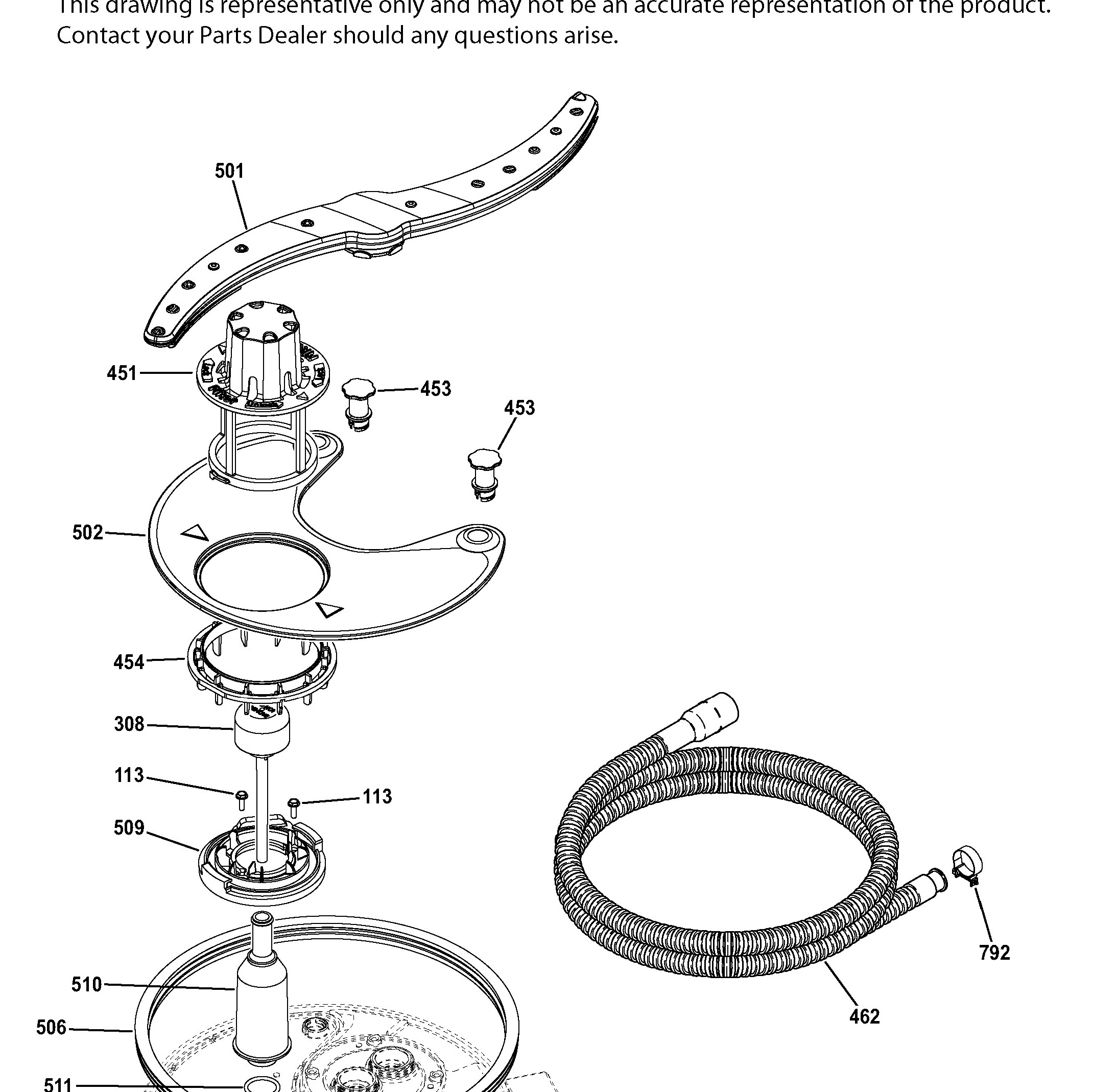 GDT655SSJ0SS Exploded View 5 appliance exploded-view parts diagram