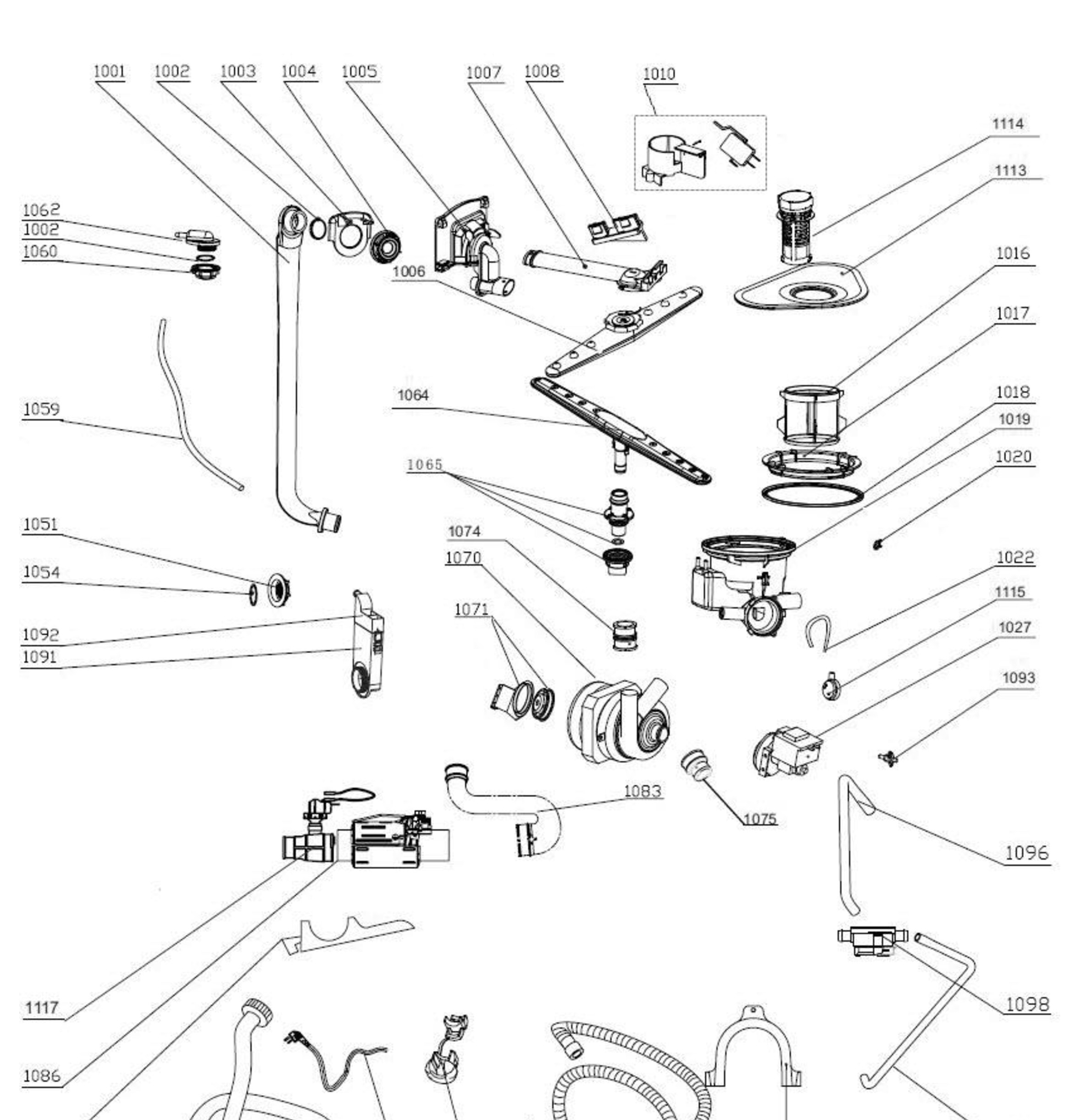 GEDW12SBENSS Exploded View 1 appliance exploded-view parts diagram