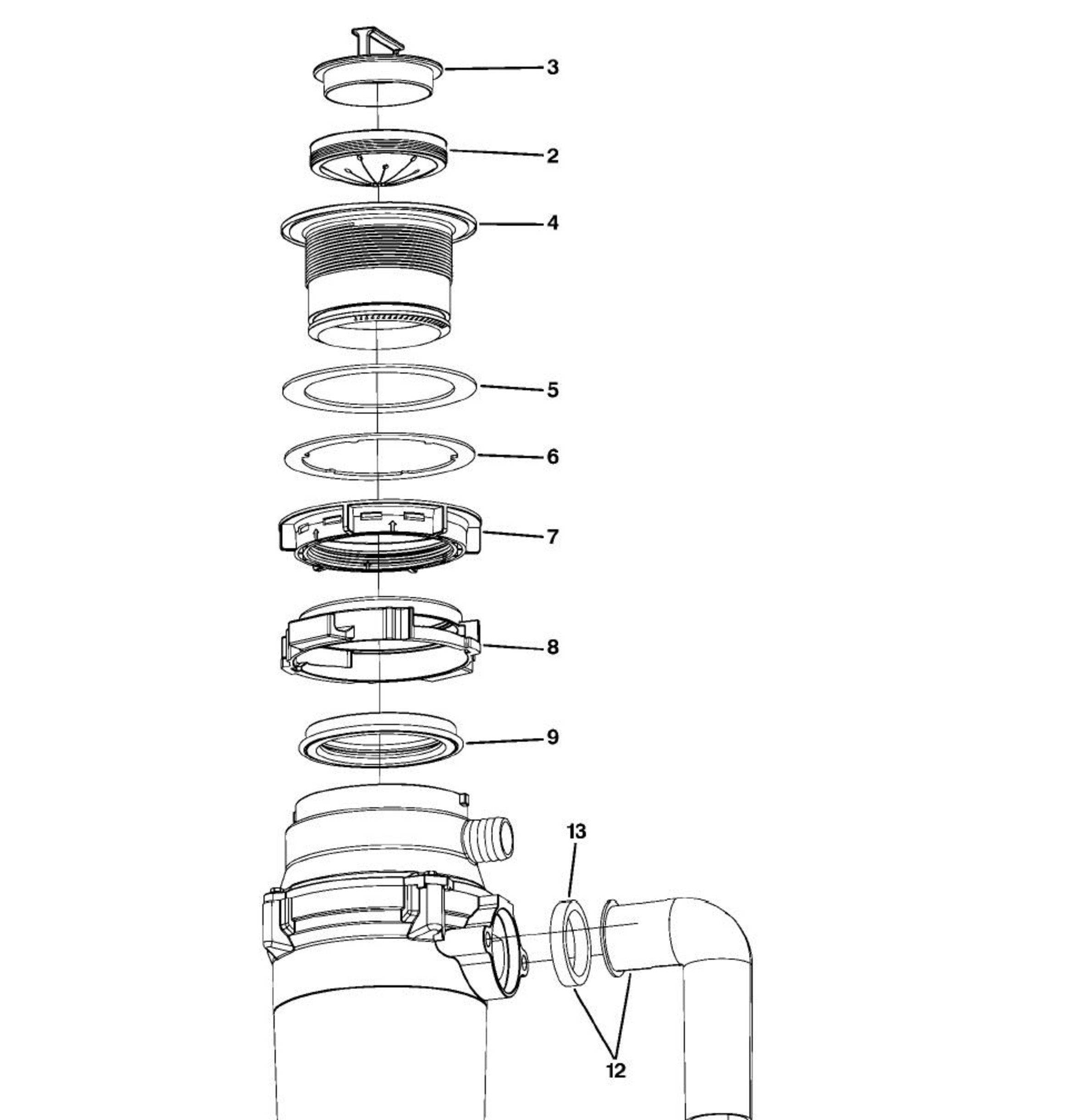 GFC525V Exploded View 1 appliance exploded-view parts diagram