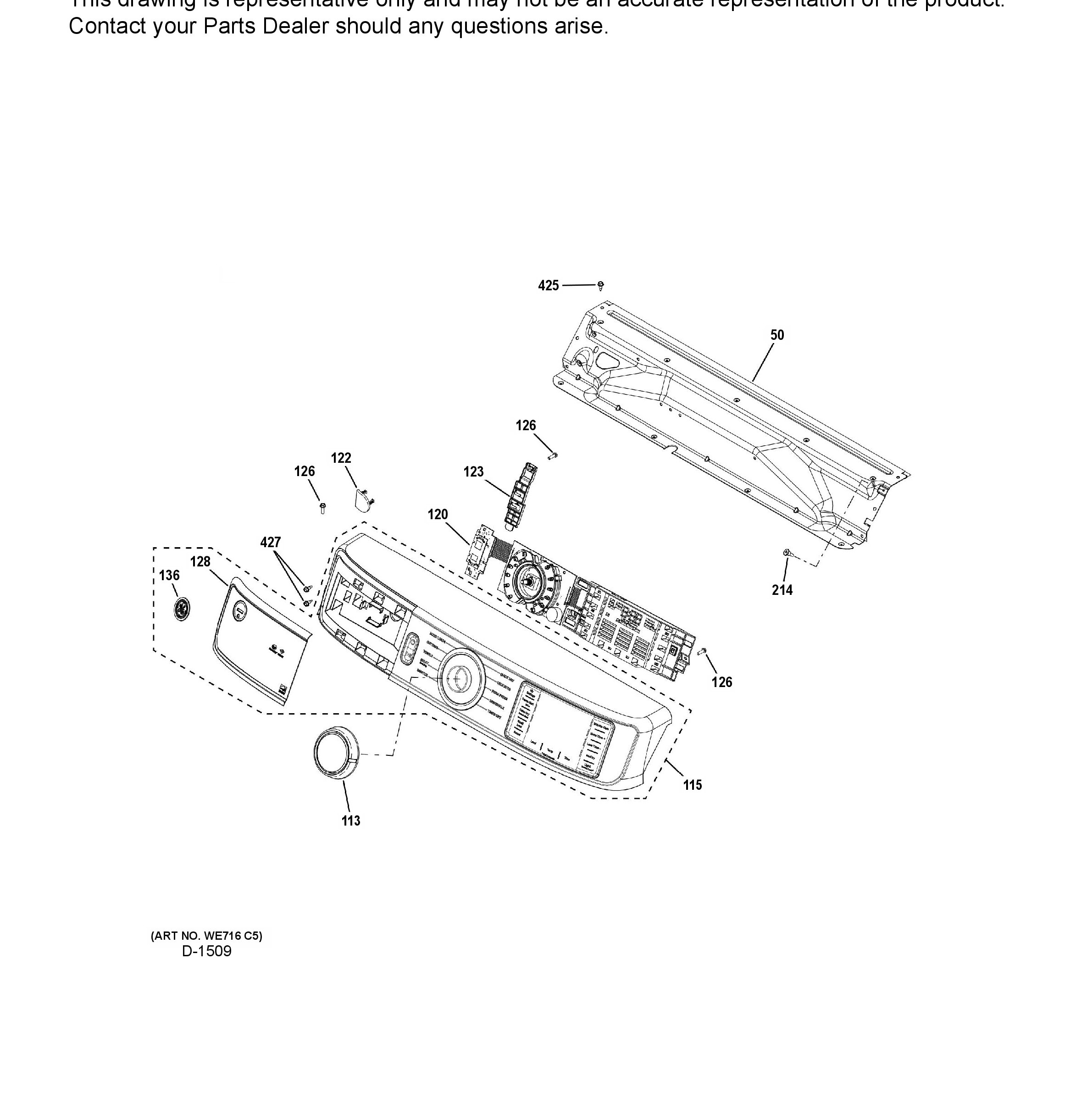 GFD55GSSN1WW Exploded View 1 appliance exploded-view parts diagram
