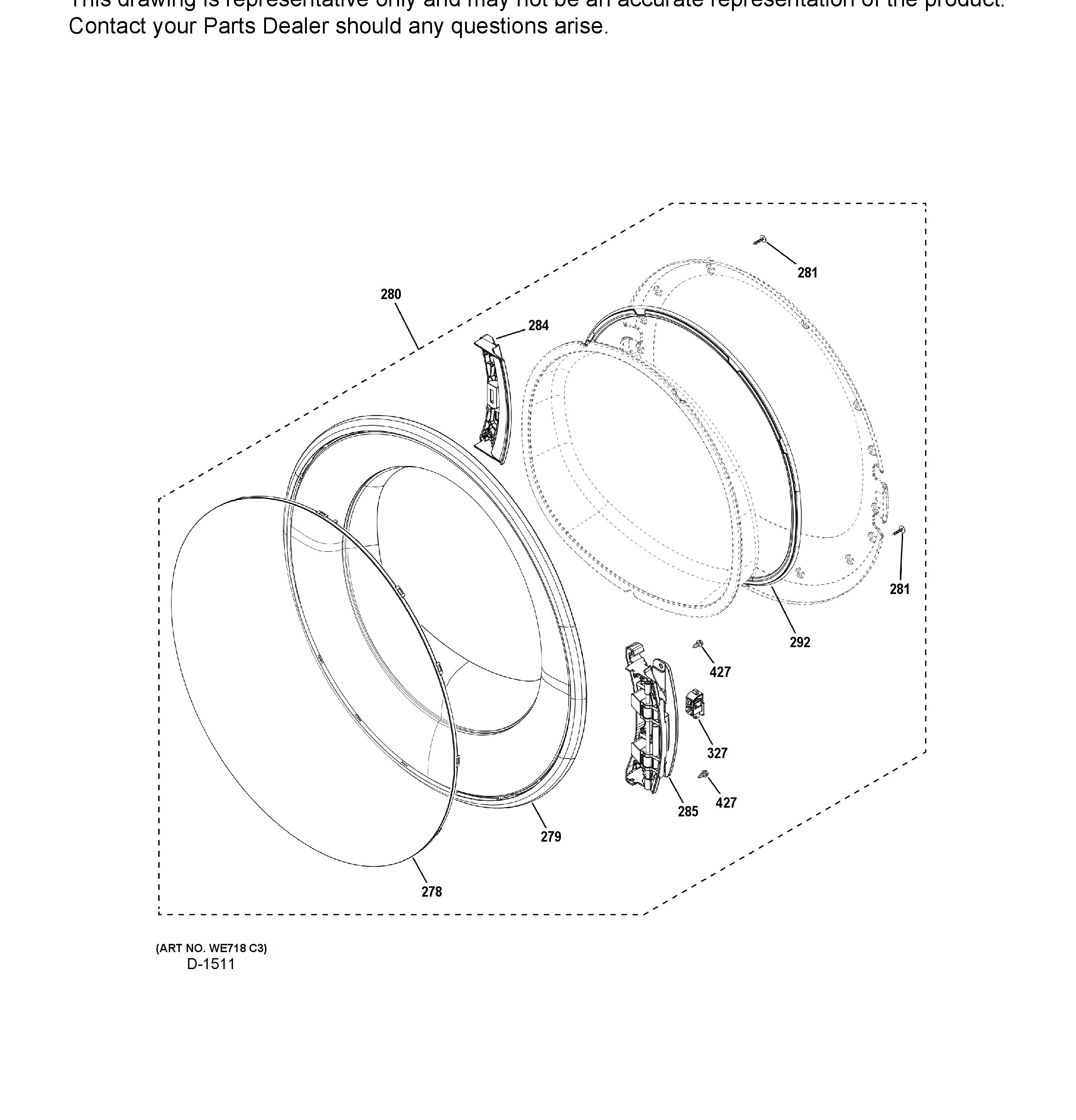 GFD55GSSN1WW Exploded View 3 appliance exploded-view parts diagram