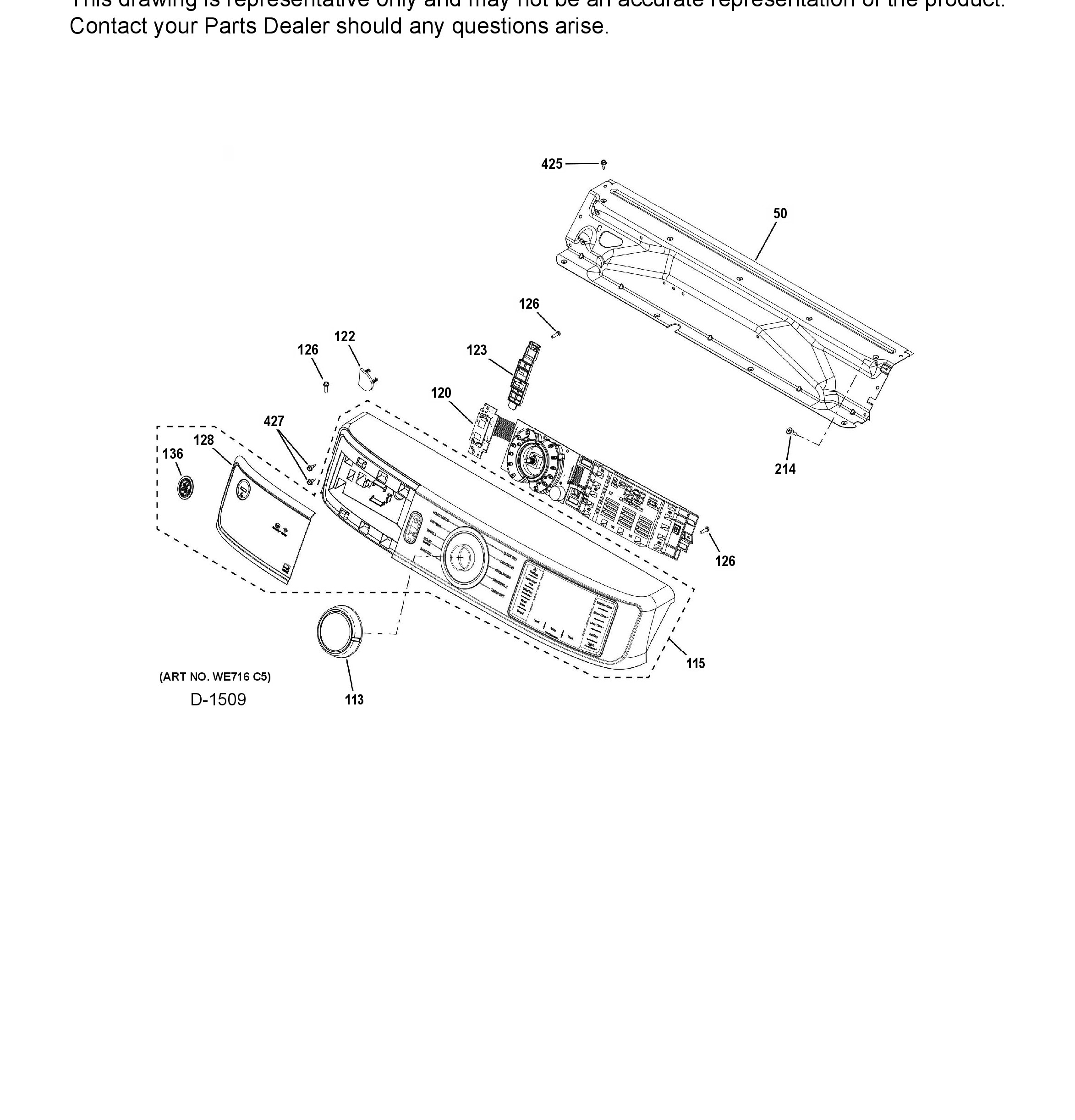 GFD55GSSN3WW Exploded View 2 appliance exploded-view parts diagram