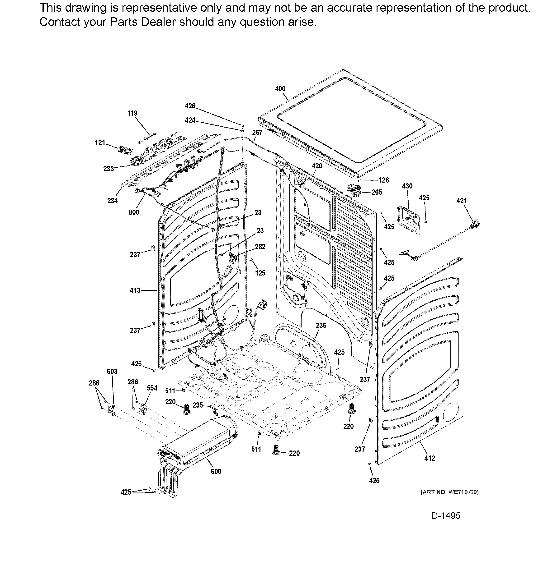 GFD65ESMN0SN Exploded View 5 appliance exploded-view parts diagram