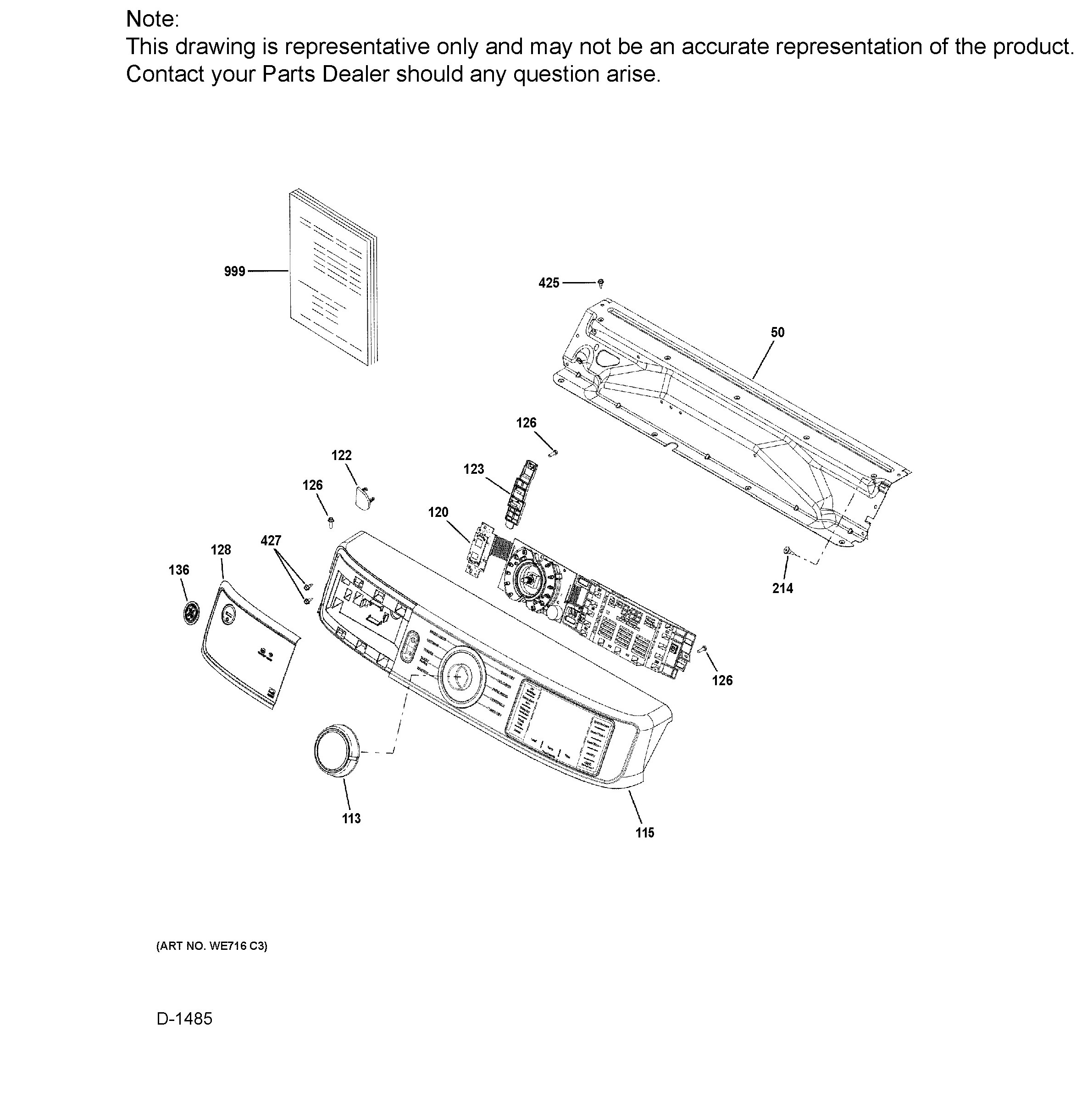 GFD85ESMN0RS Exploded View 1 appliance exploded-view parts diagram