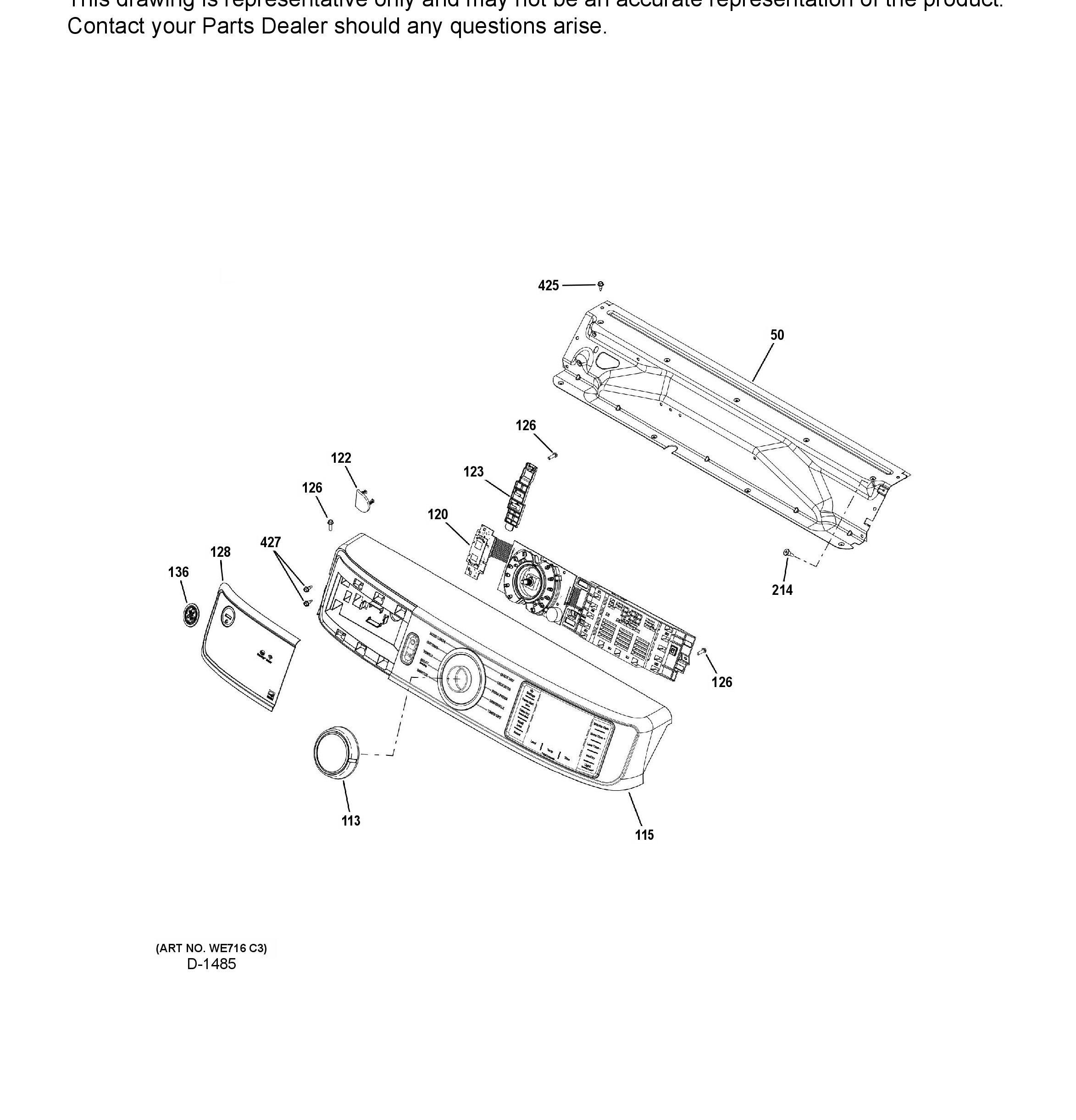 GFD85ESMN1RS Exploded View 1 appliance exploded-view parts diagram