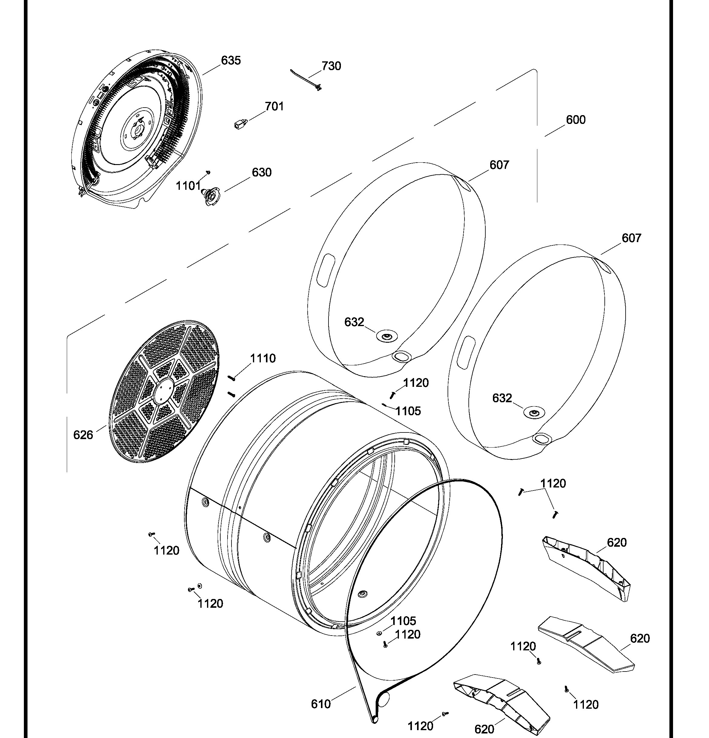 GFDS355EL0MS Exploded View 6 appliance exploded-view parts diagram