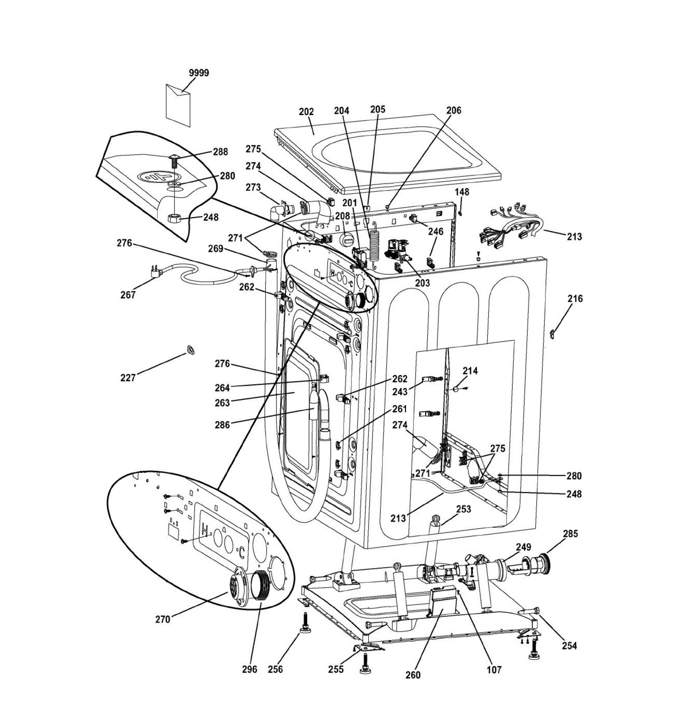 GFWH1200D1WW Exploded View 2 appliance exploded-view parts diagram