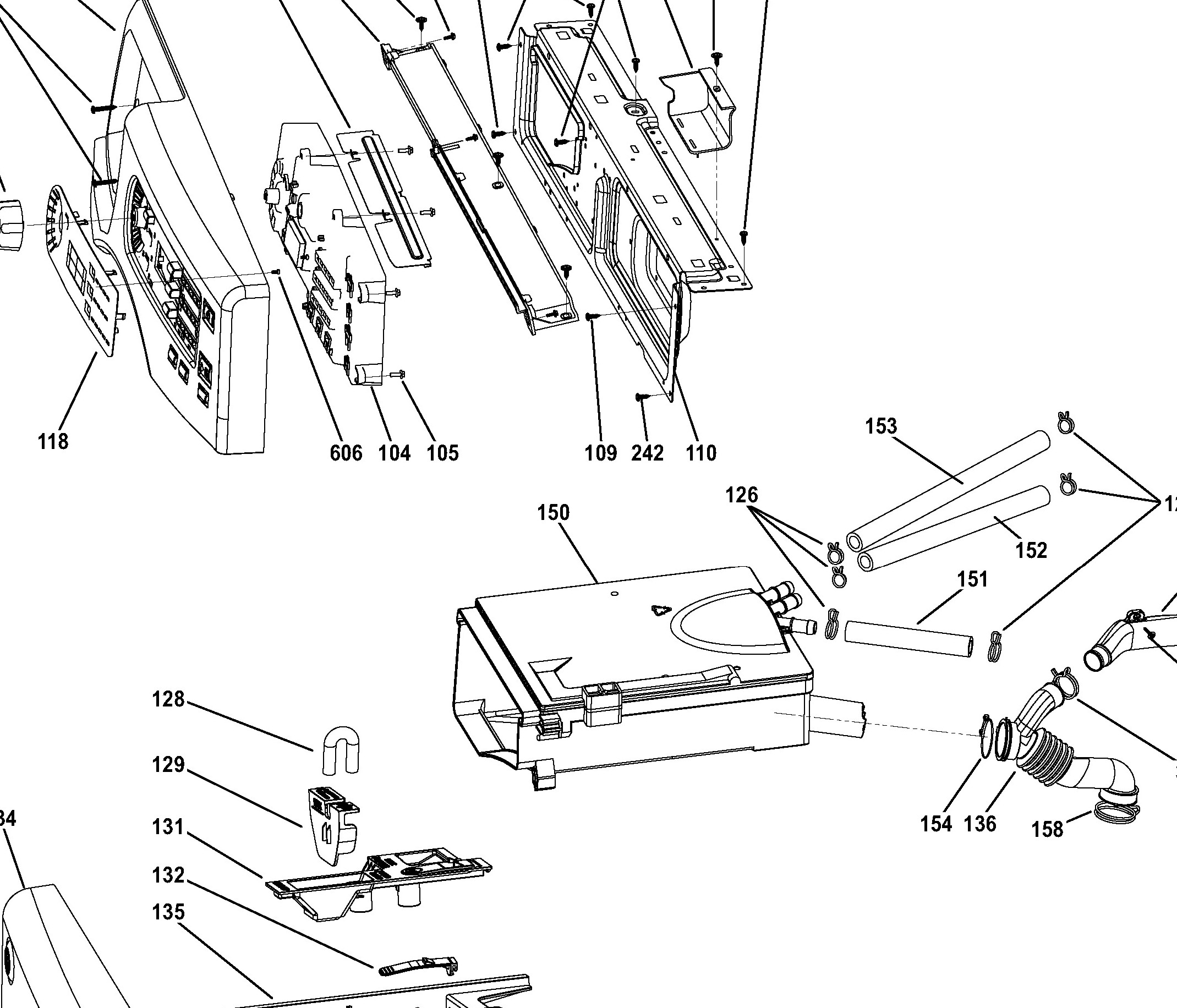 GFWN1100H0WW Exploded View 2 appliance exploded-view parts diagram
