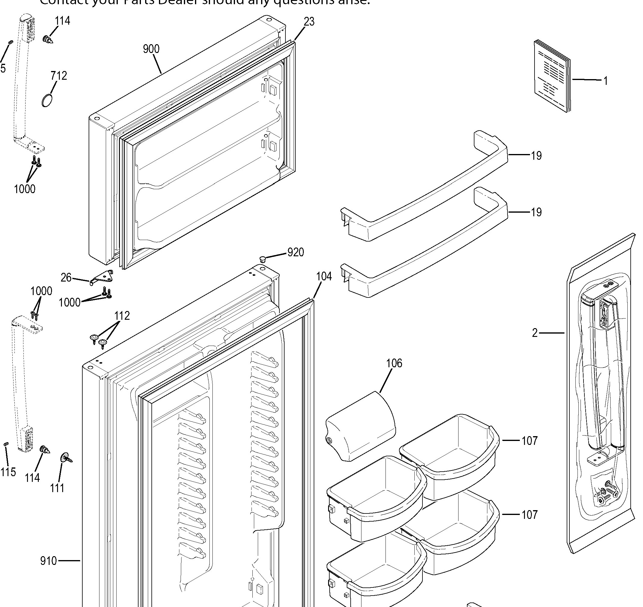 GIE18HSHDRSS Exploded View 1 appliance exploded-view parts diagram