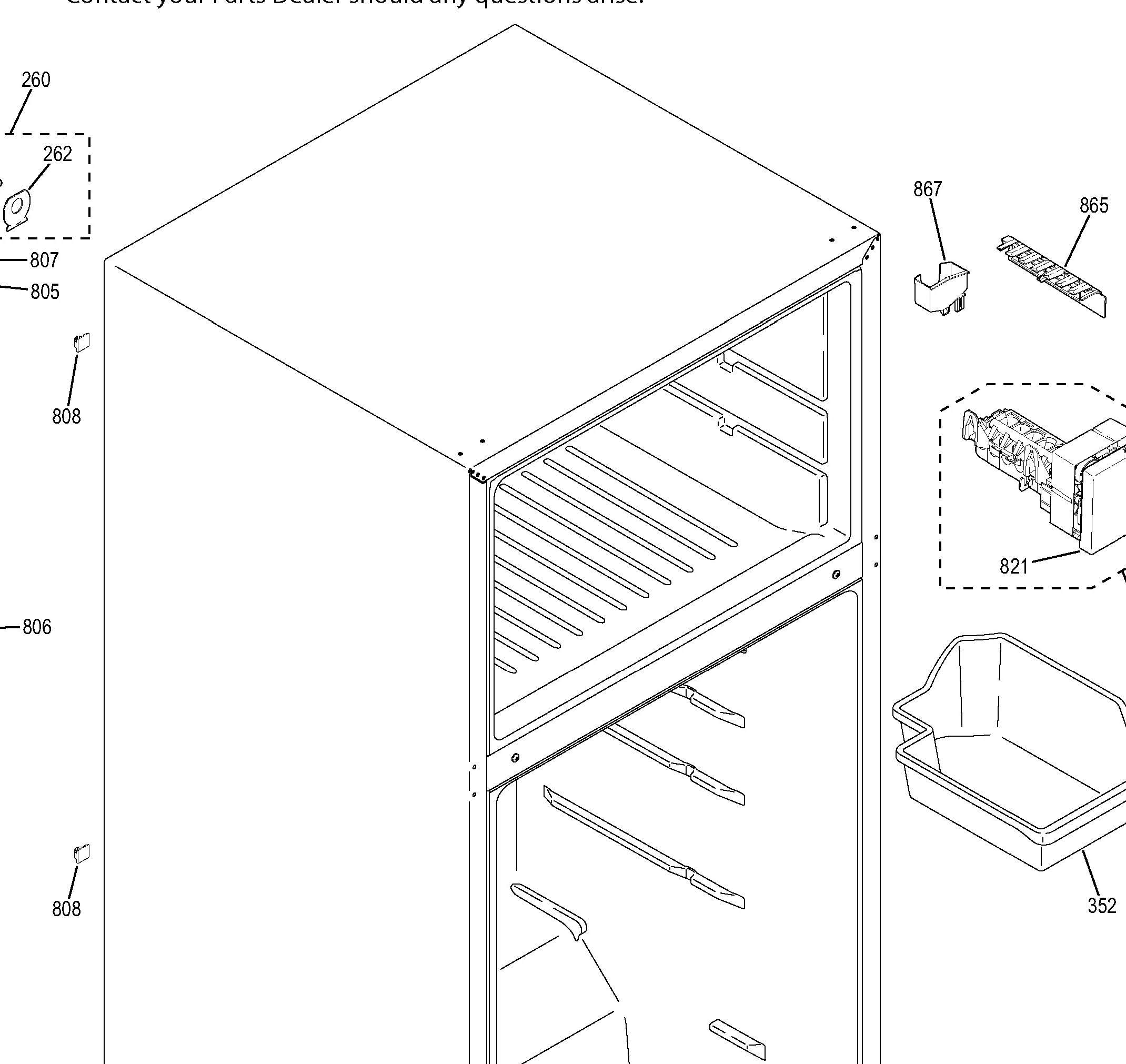 GIE18HSHDRSS Exploded View 6 appliance exploded-view parts diagram