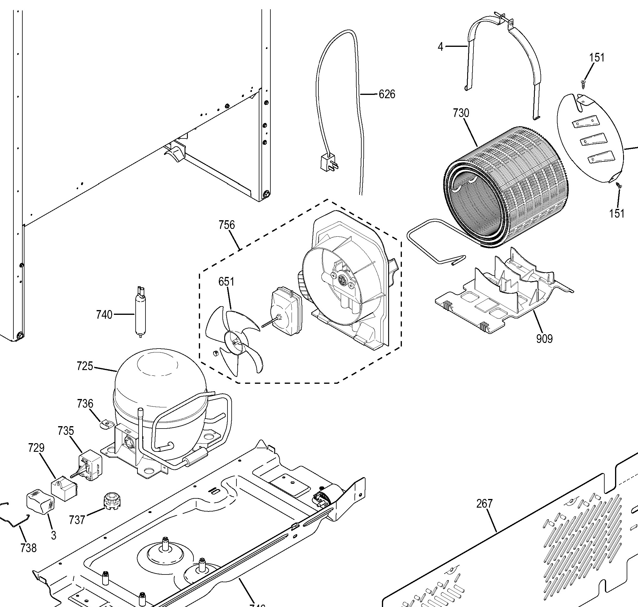 GIE18HSHDRSS Exploded View 5 appliance exploded-view parts diagram