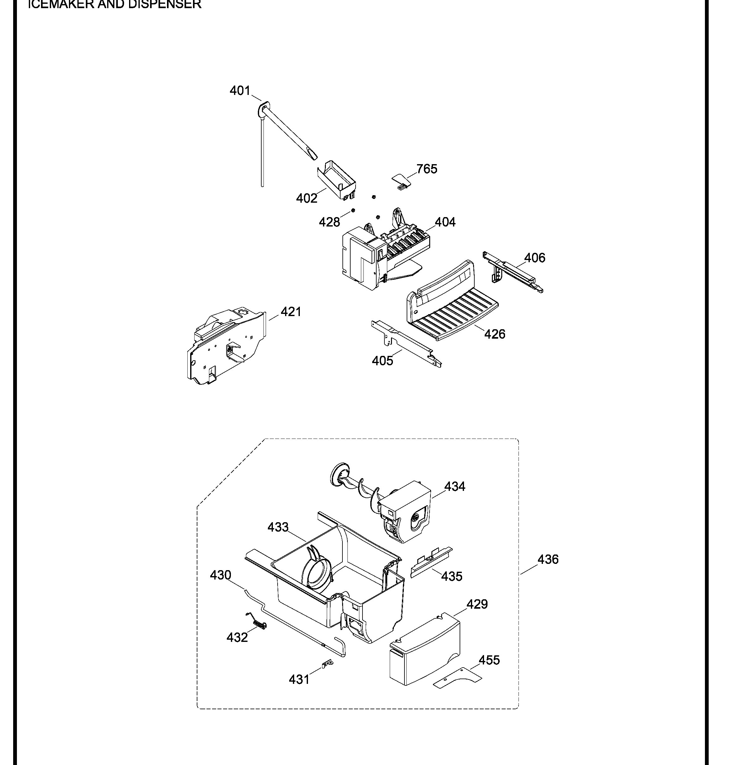 GKCS2LFGCFSS Exploded View 5 appliance exploded-view parts diagram