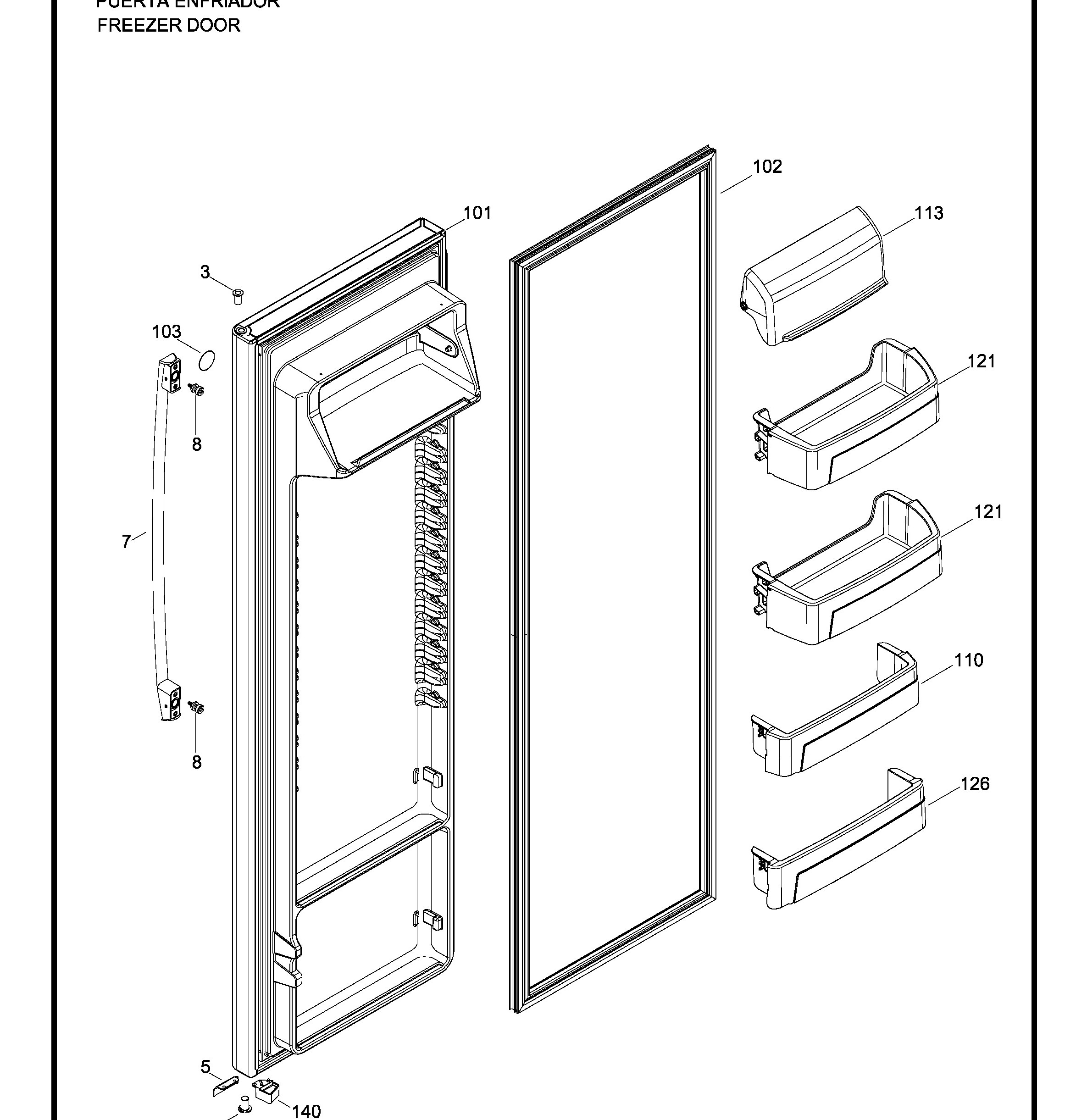 GKCS2LFGCFSS Exploded View 2 appliance exploded-view parts diagram