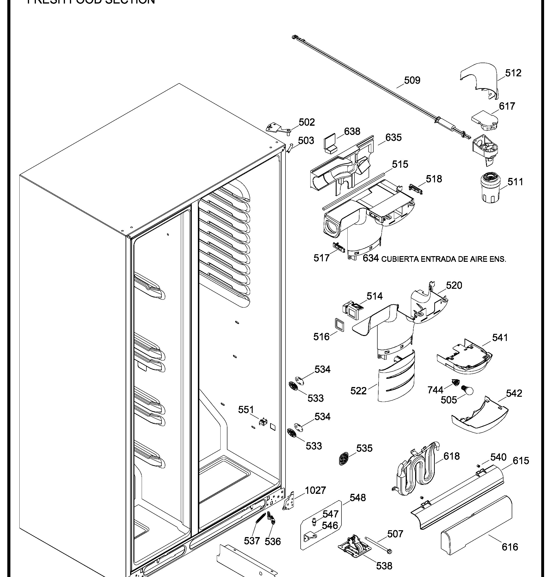 GKCS2LFGCFSS Exploded View 6 appliance exploded-view parts diagram