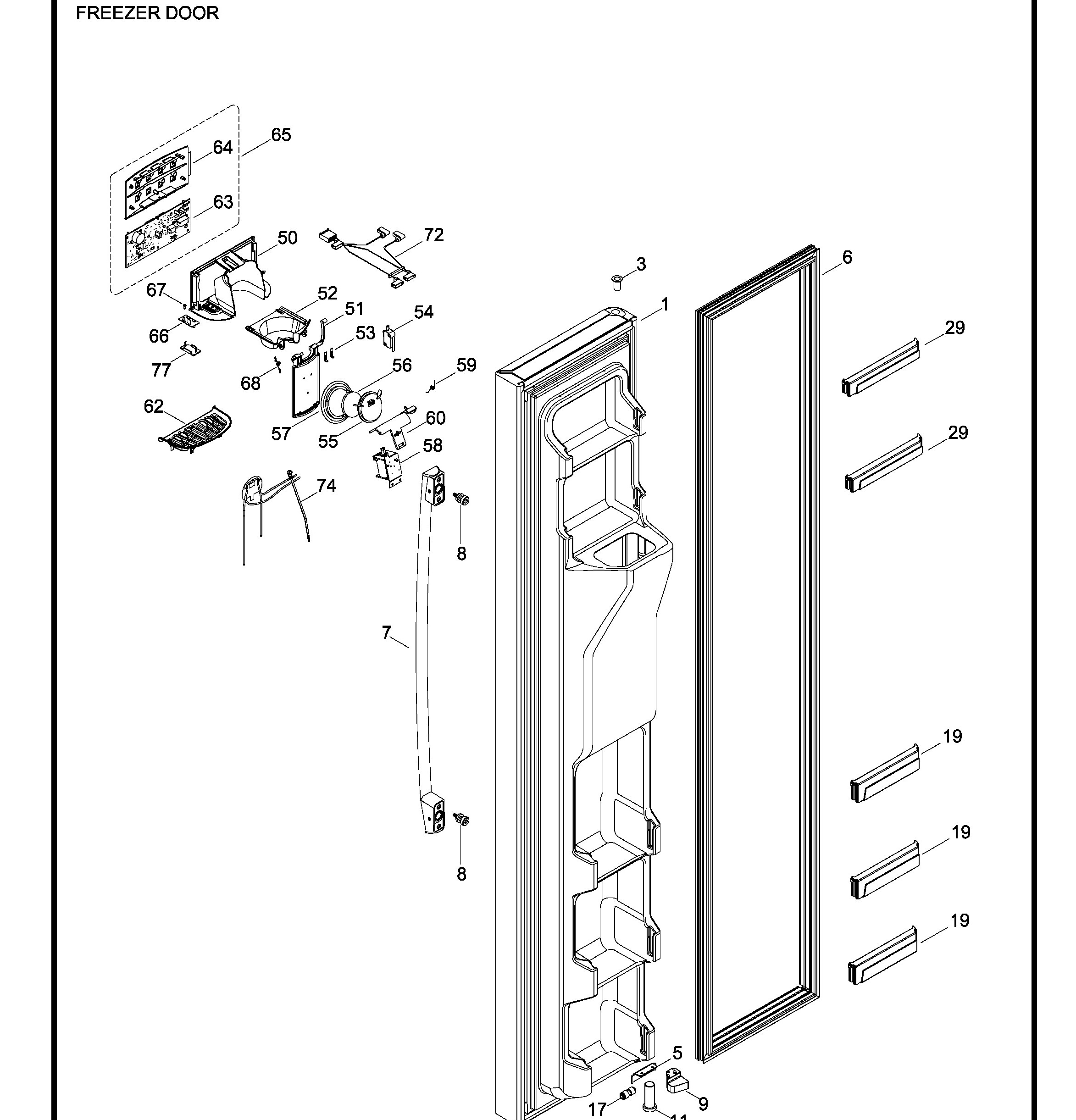 GKCS2LFGCFSS Exploded View 1 appliance exploded-view parts diagram