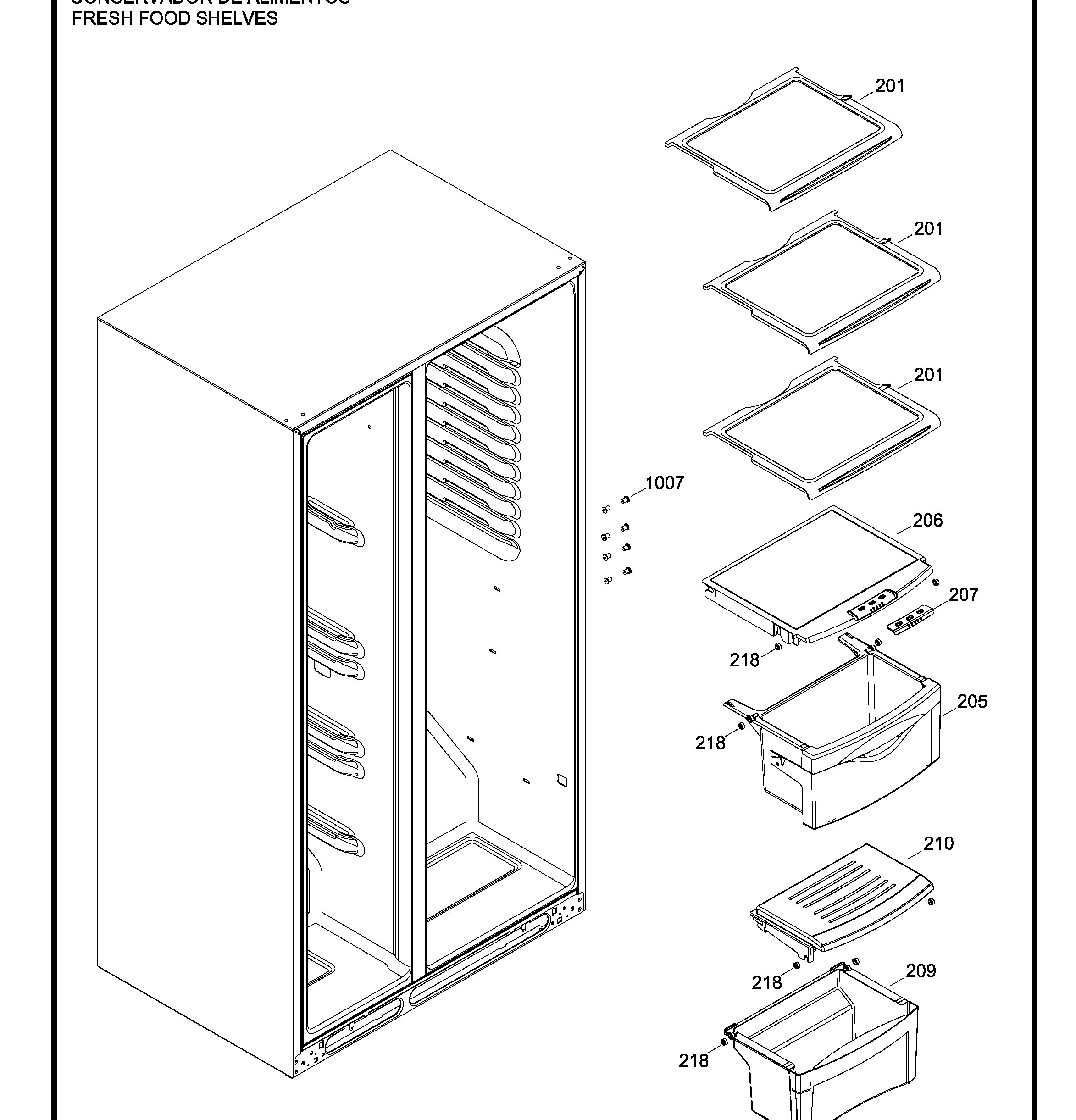 GKCS2LFGCFSS Exploded View 3 appliance exploded-view parts diagram