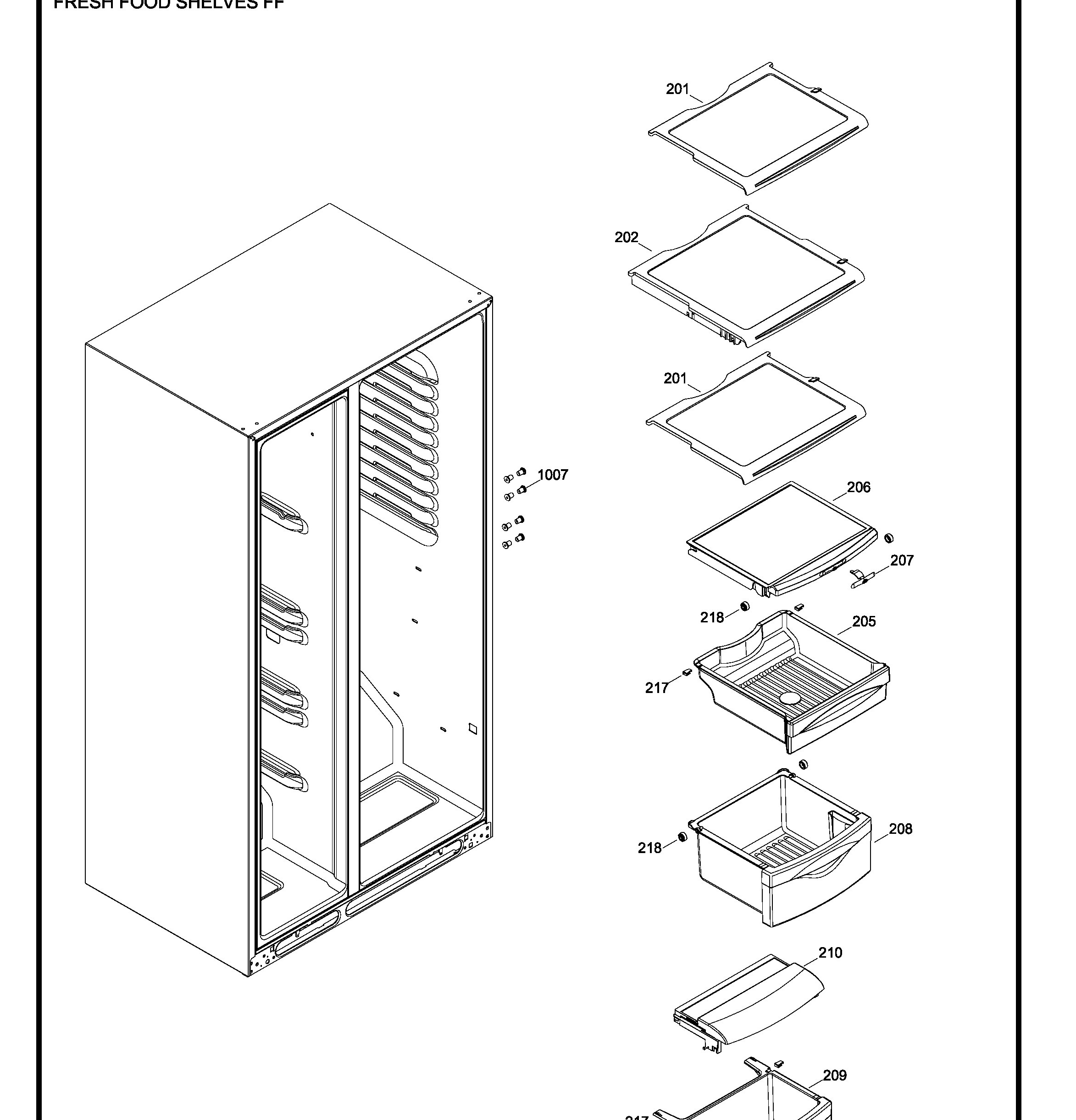 GKCS6FGGBFSS Exploded View 3 appliance exploded-view parts diagram