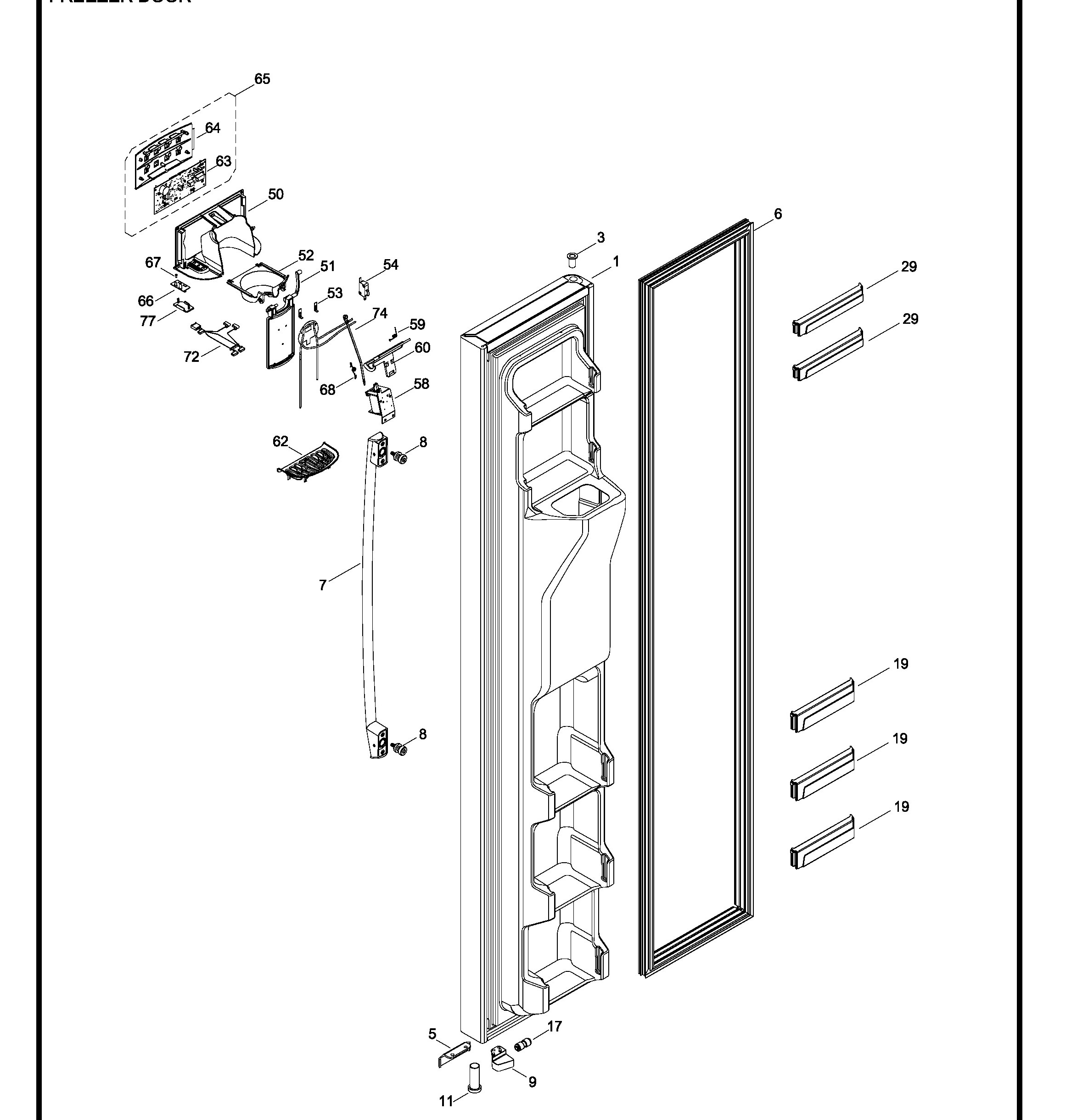 GKCS6FGGBFSS Exploded View 1 appliance exploded-view parts diagram