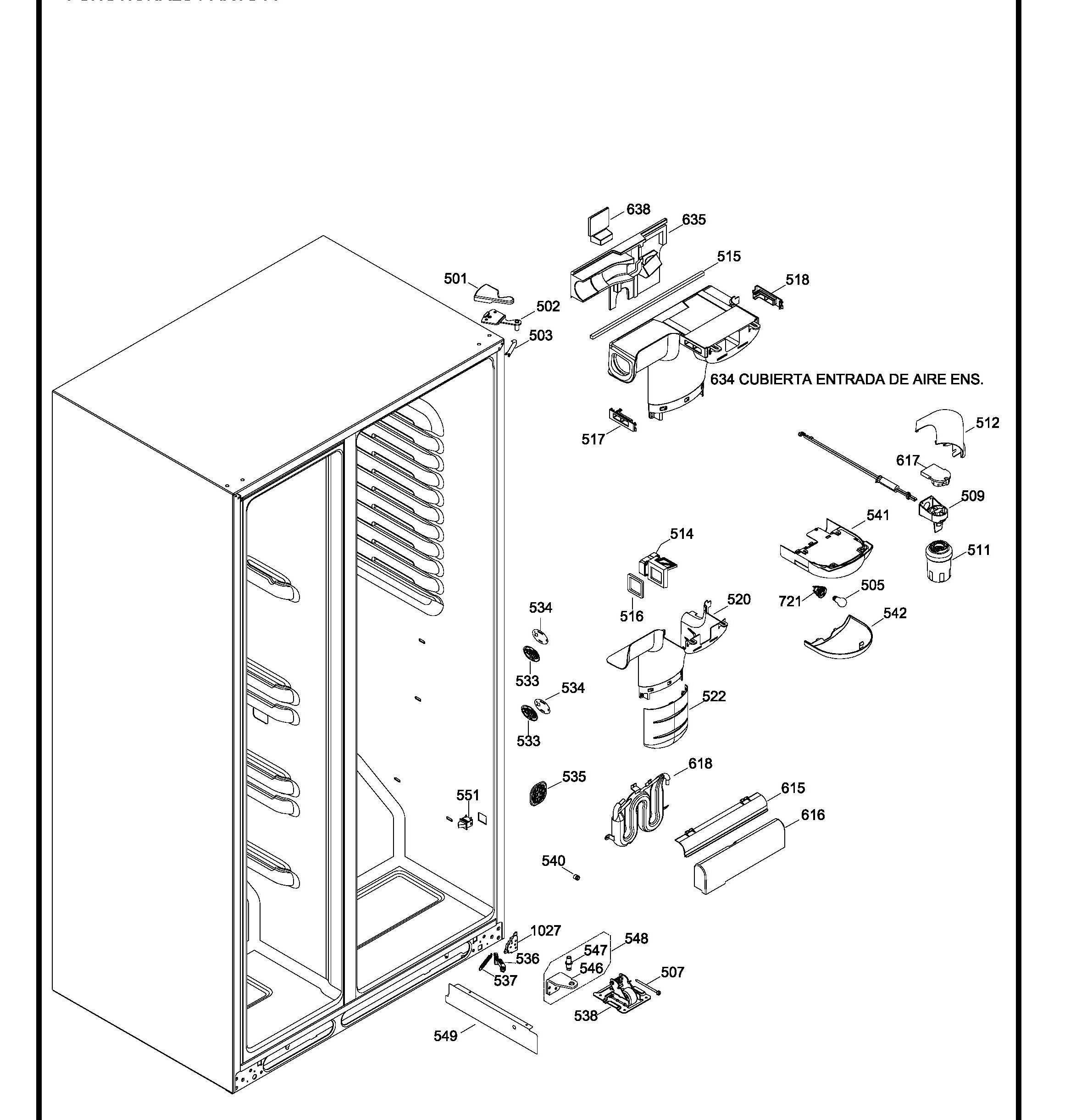 GKCS6FGGBFSS Exploded View 6 appliance exploded-view parts diagram