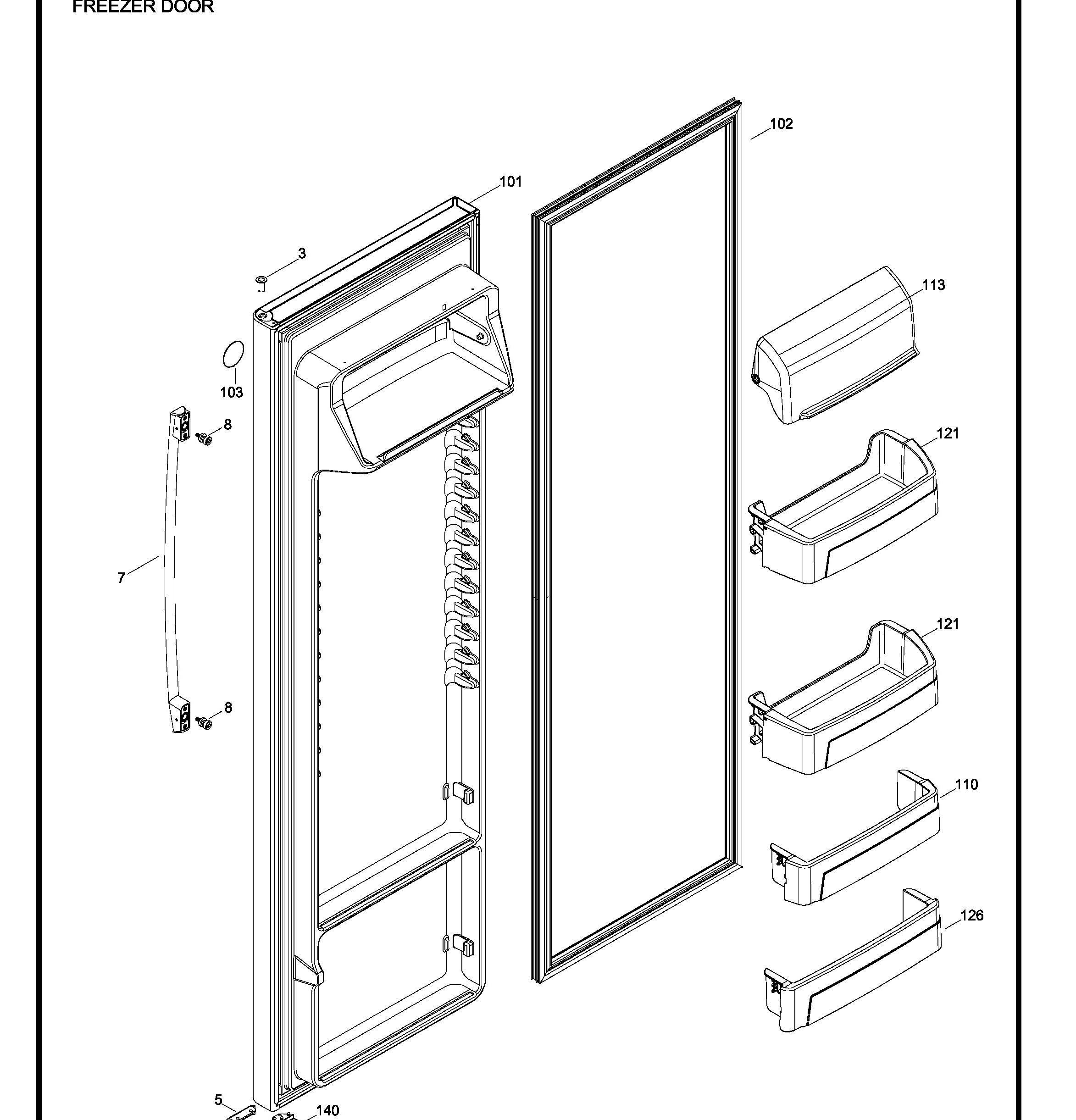 GKCS6FGGBFSS Exploded View 2 appliance exploded-view parts diagram
