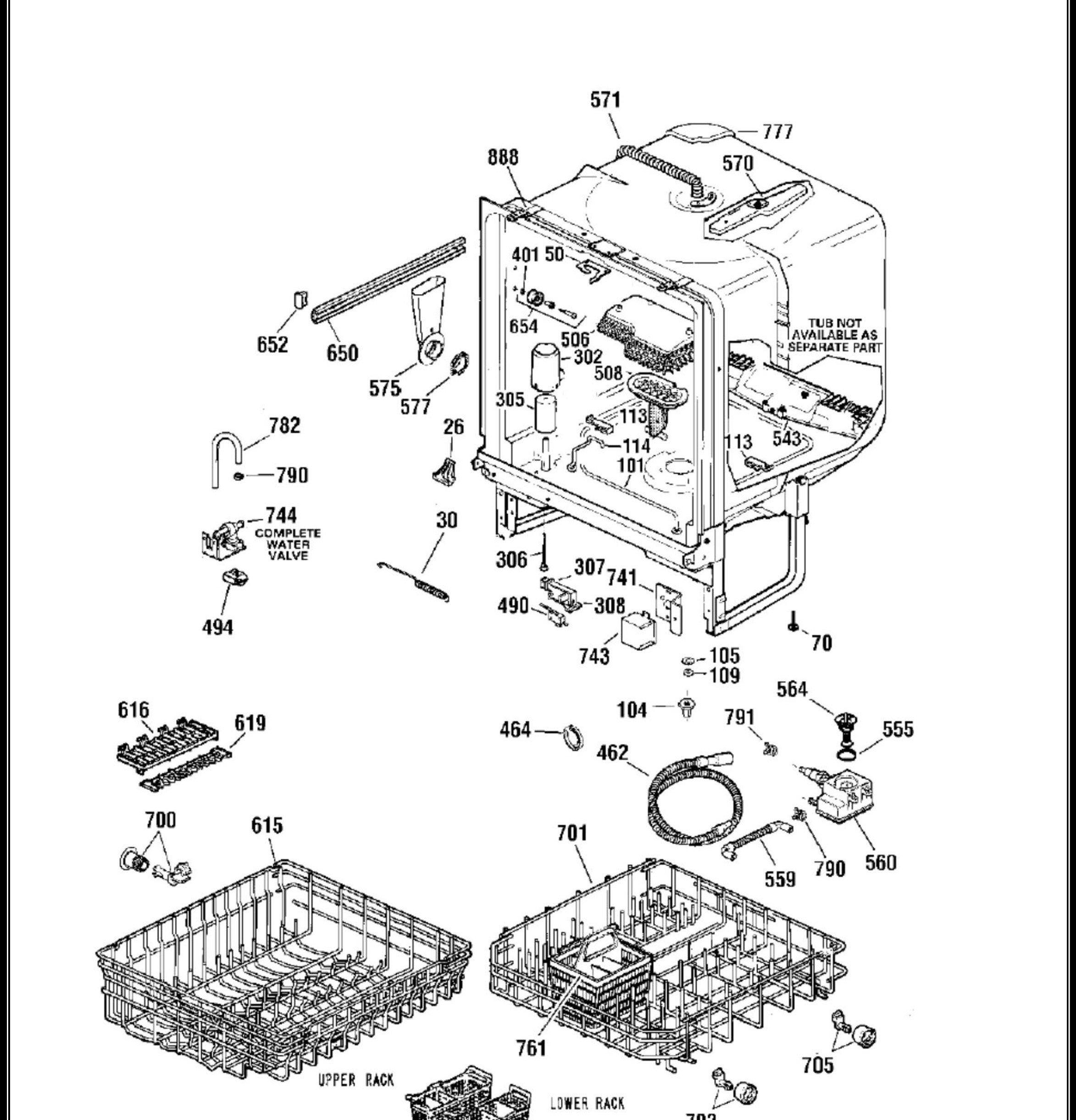 GLV1426P00WW Exploded View 2 appliance exploded-view parts diagram
