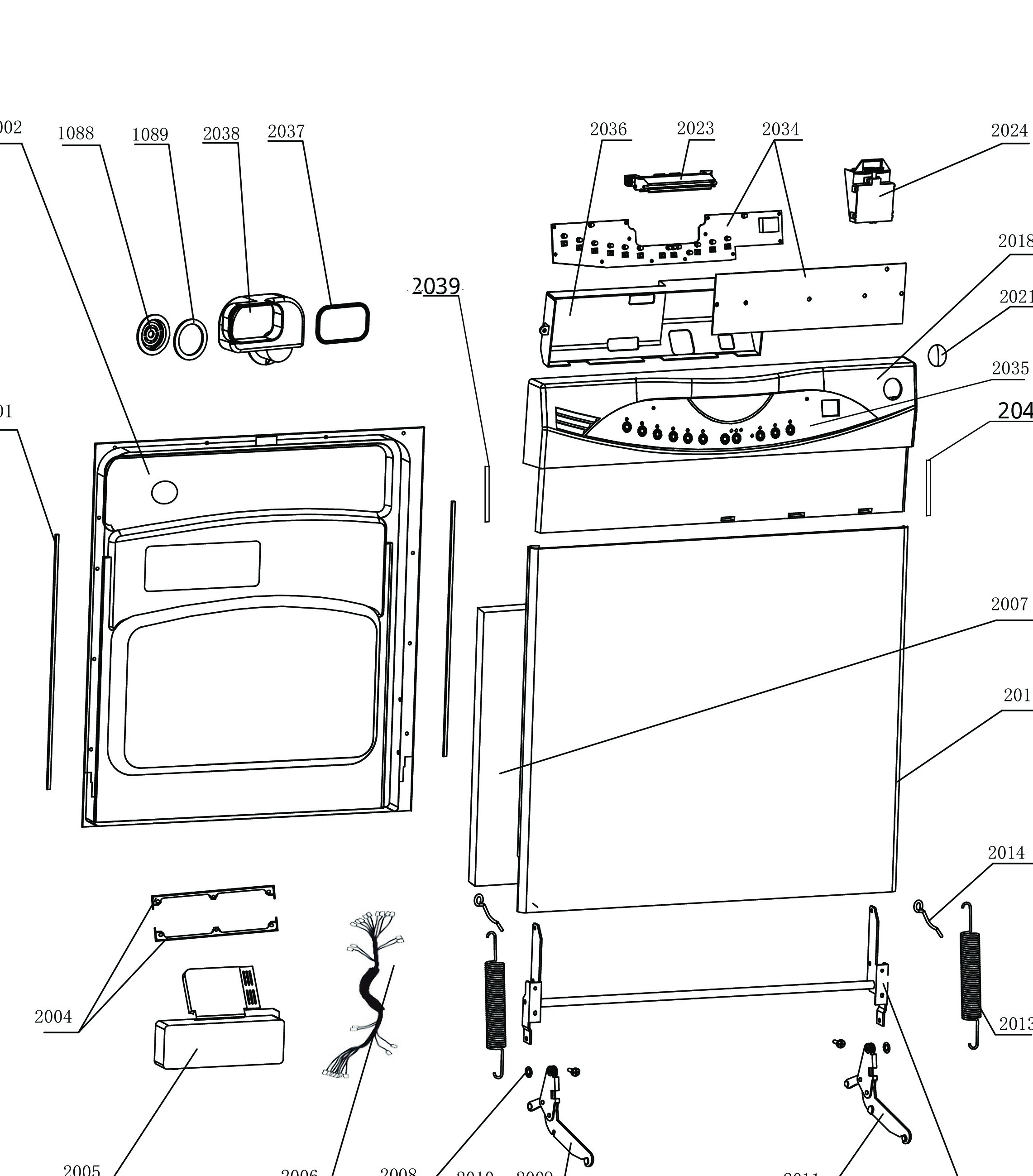 GLV1440XWW Exploded View 1 appliance exploded-view parts diagram