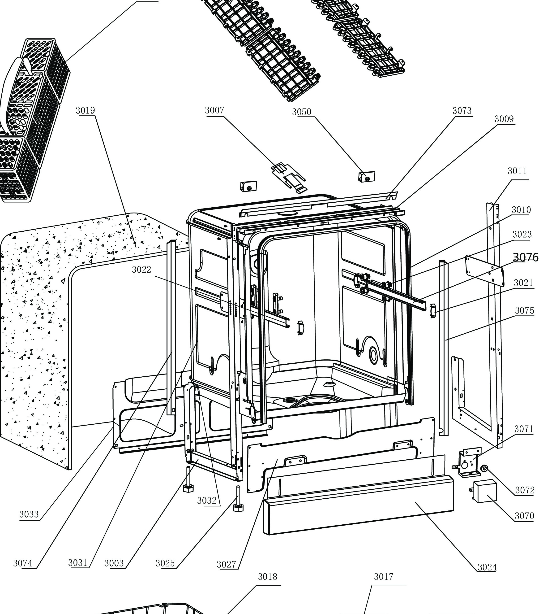 GLV1440XWW Exploded View 2 appliance exploded-view parts diagram