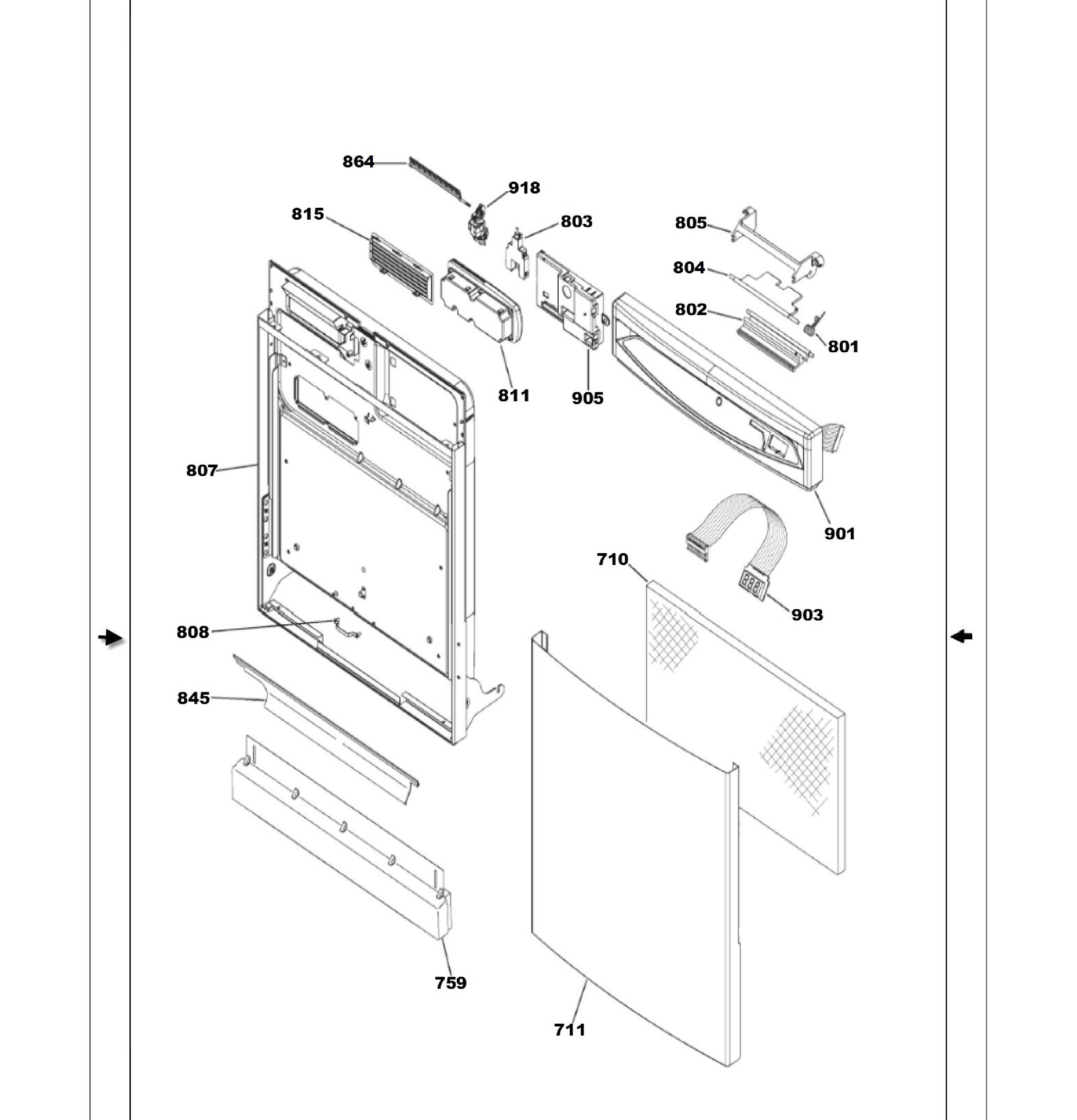 GLV7800G01SS Exploded View 1 appliance exploded-view parts diagram