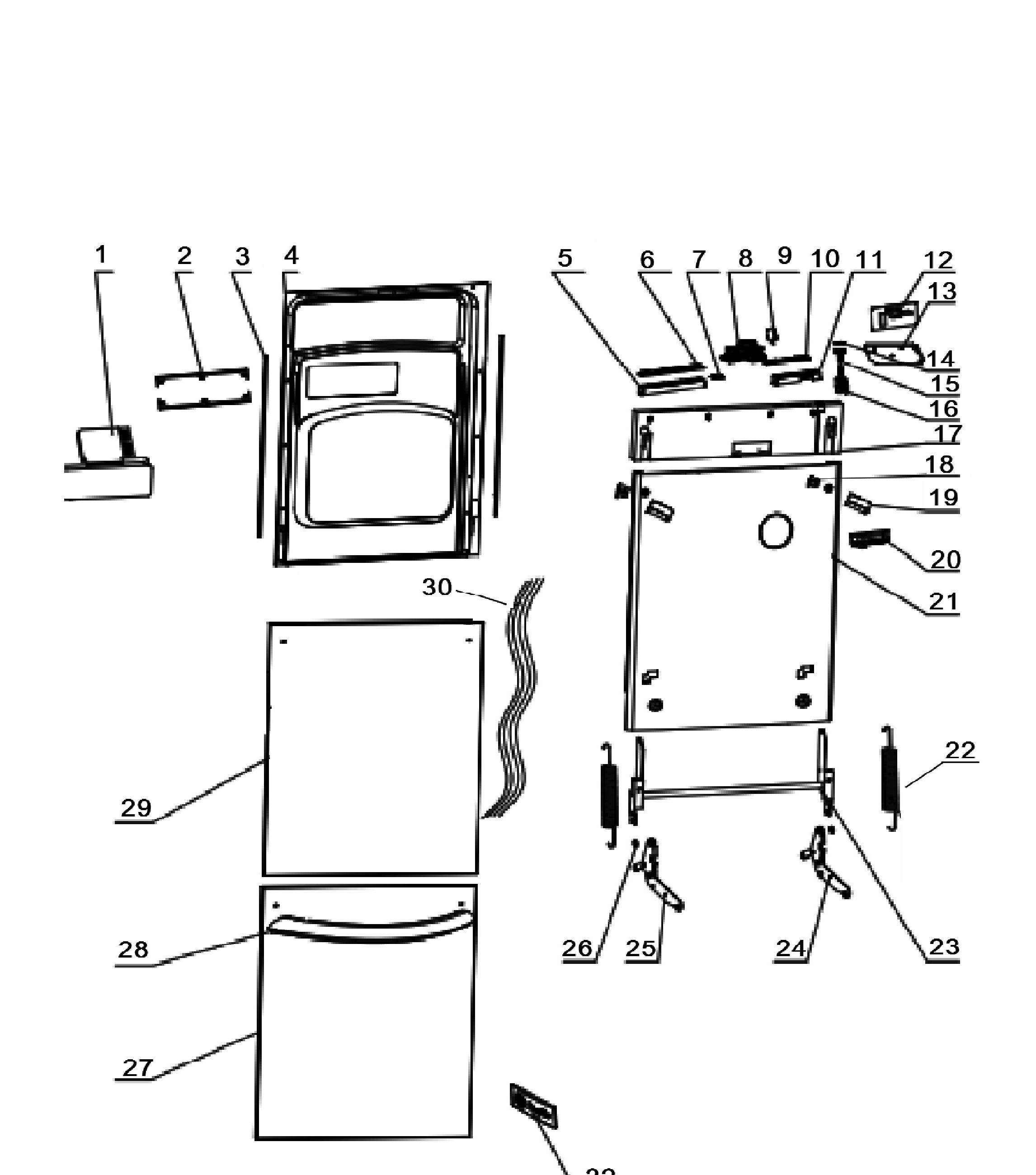 GLV9800GSS Exploded View 1 appliance exploded-view parts diagram