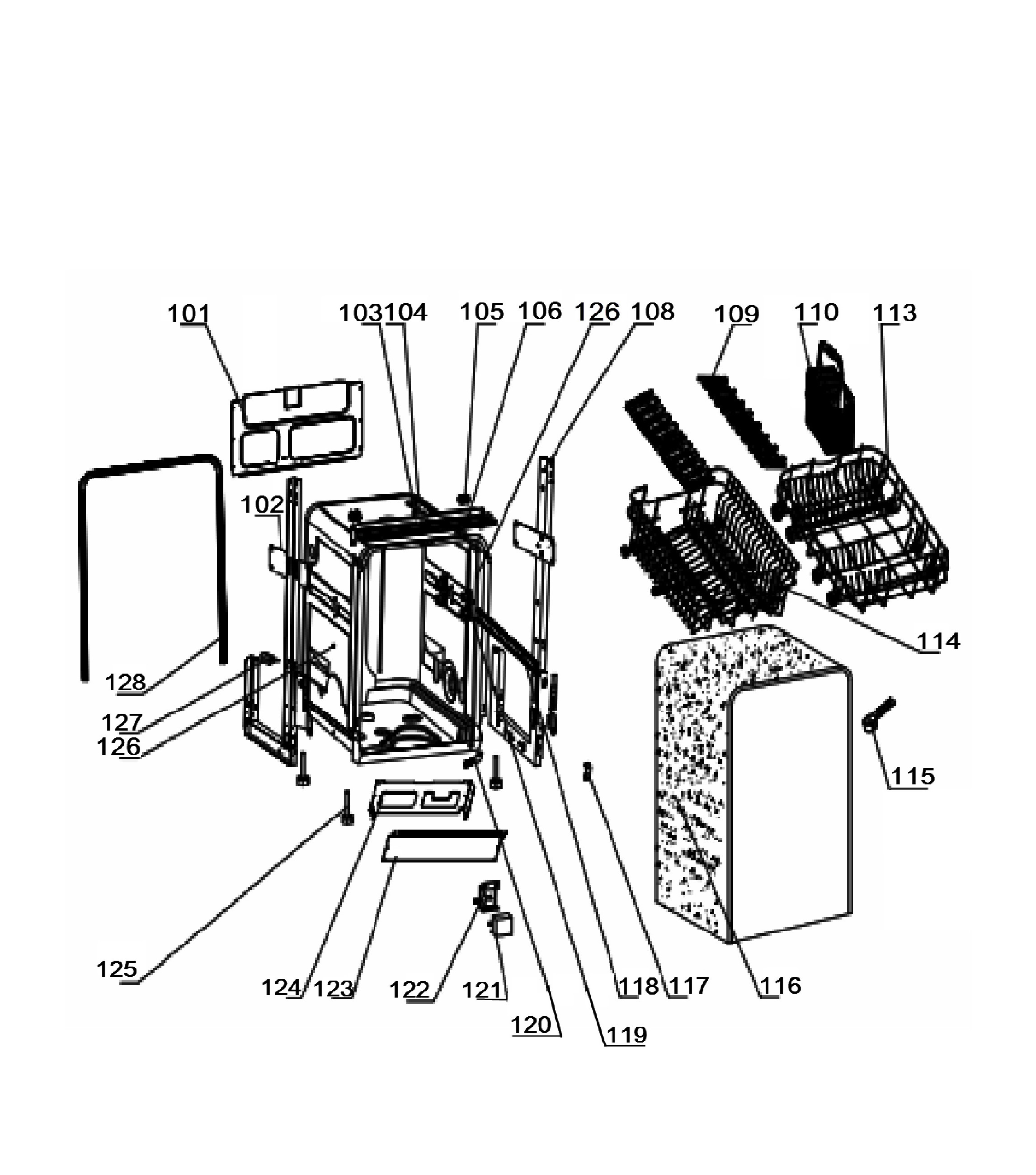 GLV9800GSS Exploded View 2 appliance exploded-view parts diagram