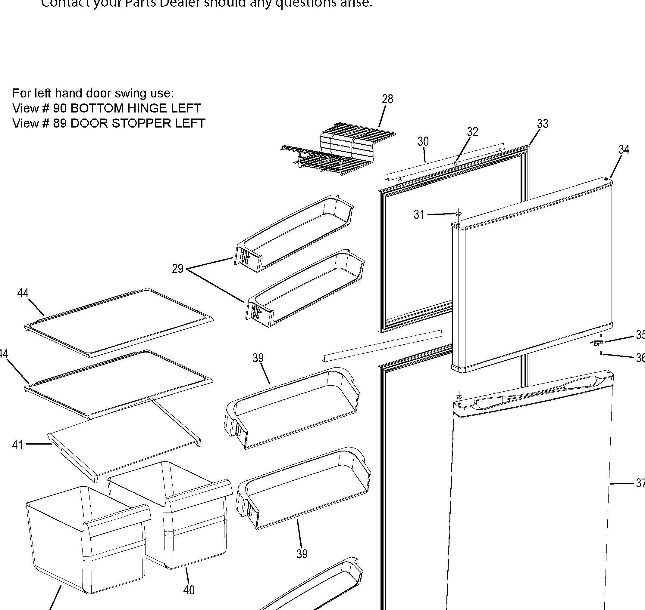 GPS12FGHCLWW Exploded View 3 appliance exploded-view parts diagram